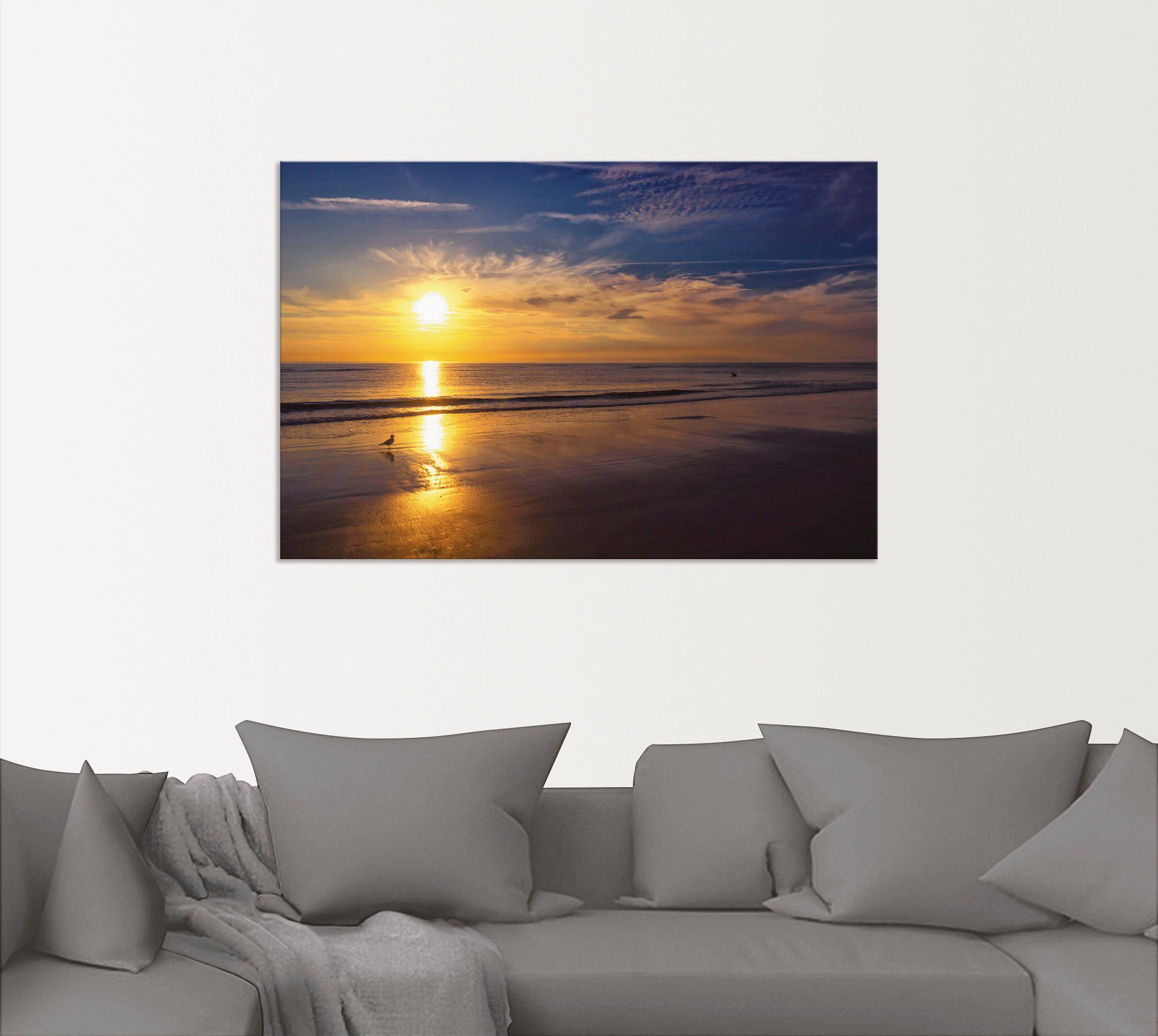 Artland Artprint Zonsondergang SPO als artprint van aluminium, artprint op linnen, muursticker, verschillende maten