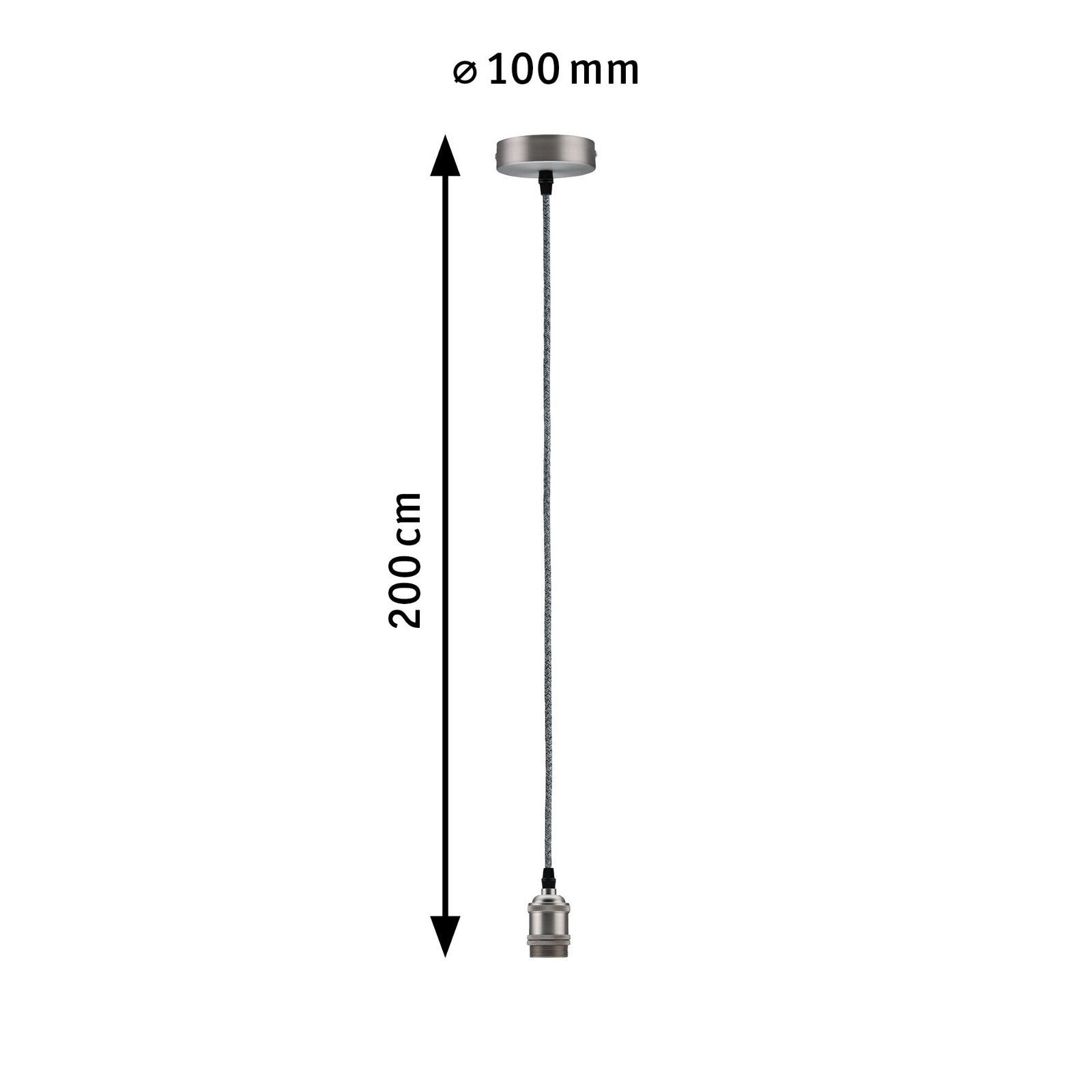 Paulmann Hanglamp Neordic Eldar max. 1x60W Geborsteld nikkel 230V Metaal (1 stuk)