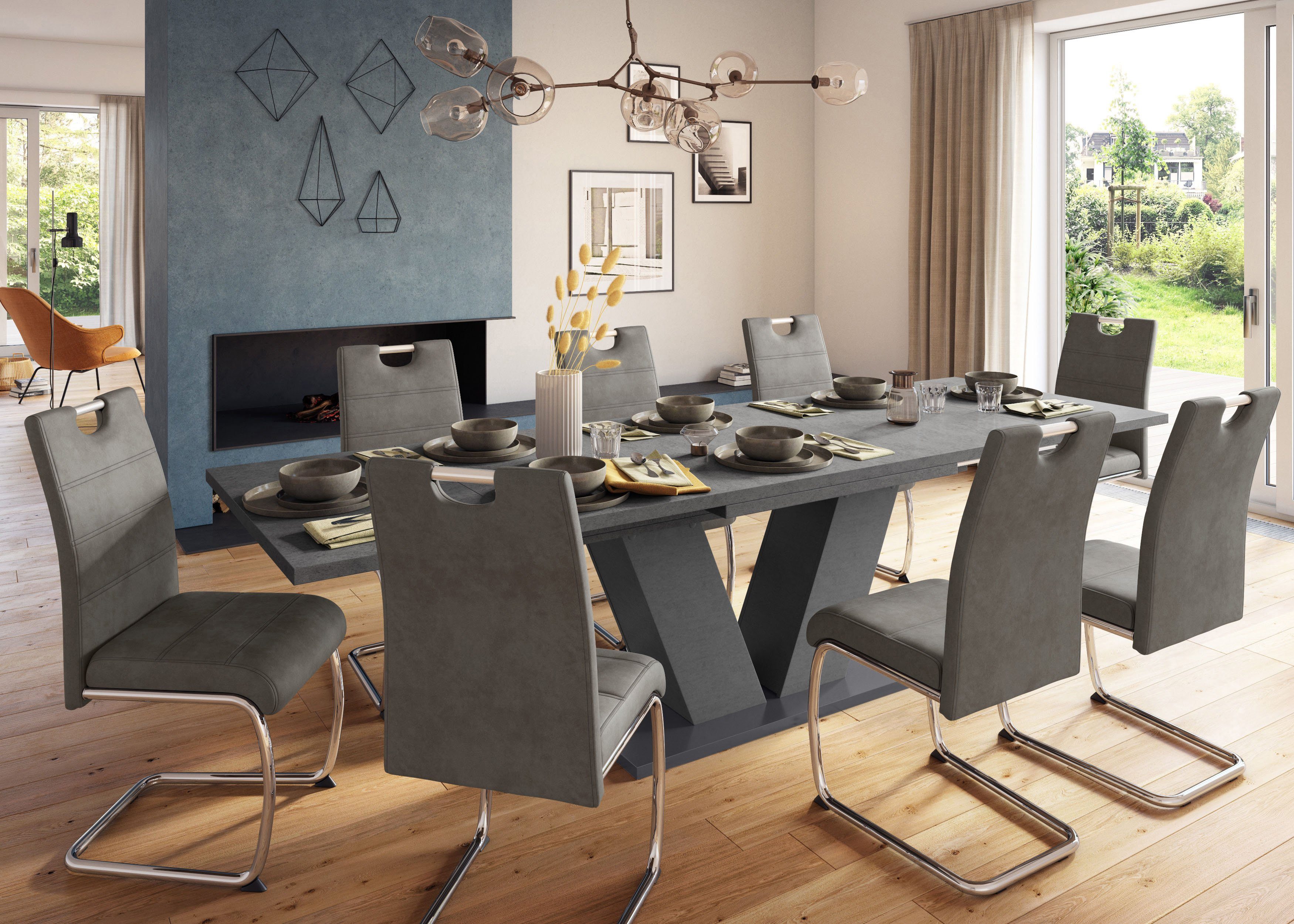 Mäusbacher Eettafel Comfort tafel TOPSELLER! Mäusbacher eettafel met V-frame en bodemplaat