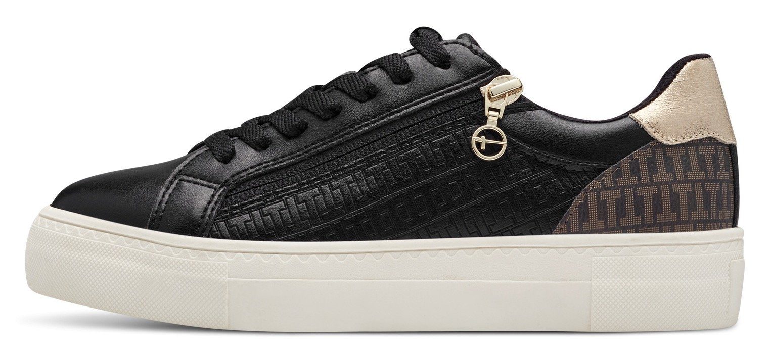 Tamaris Plateausneakers vrijetijdsschoen, lage schoen, veterschoen in vegan uitvoering