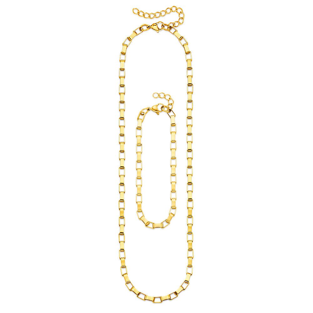 Aniston JEWELRY & WATCHES Kettingen- en armbandset Sieraden, cadeau, roestvrijstalen set ketting en armband (set, 2-delig)