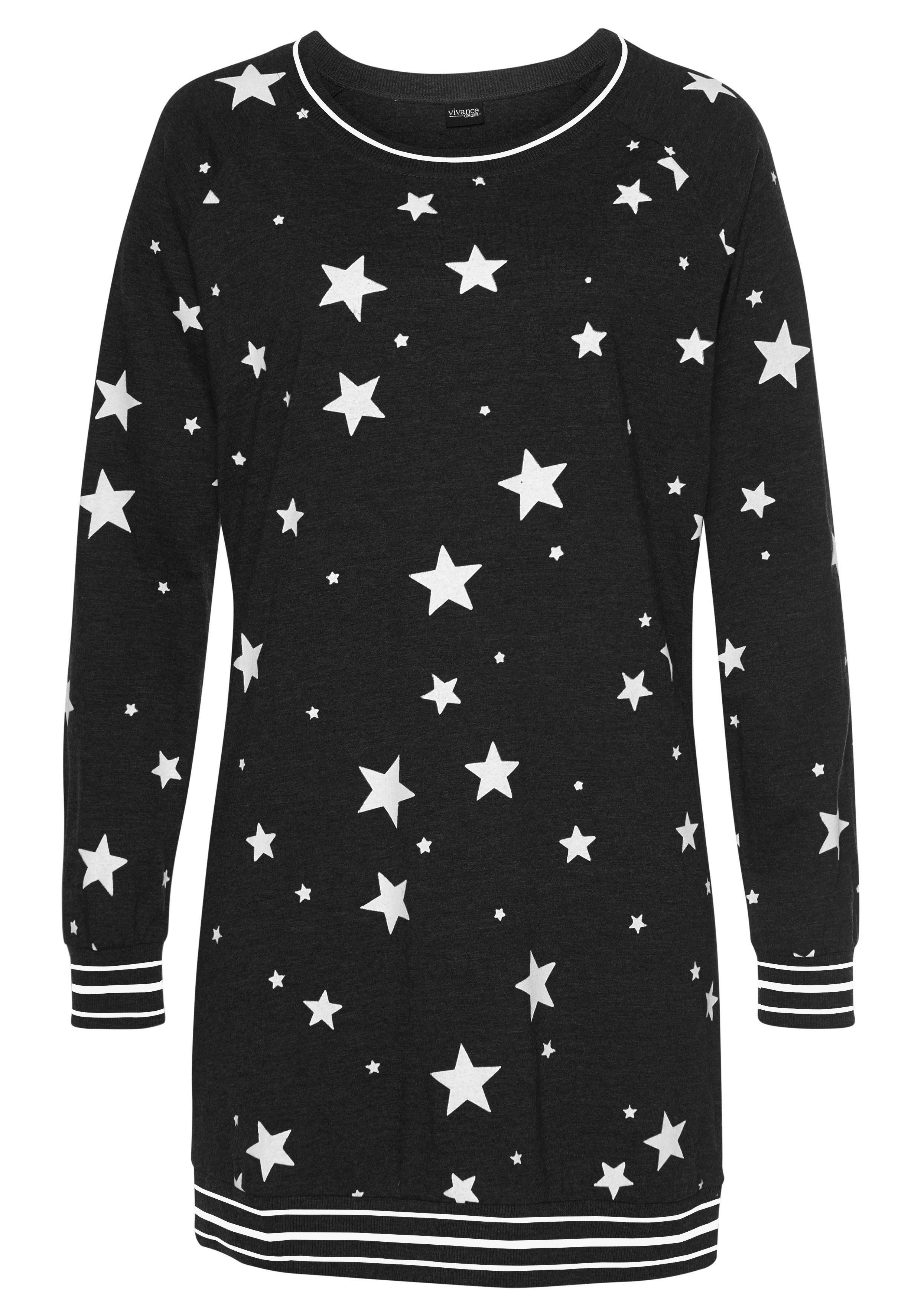 Vivance Dreams Nachthemd met trendy sterrenprint