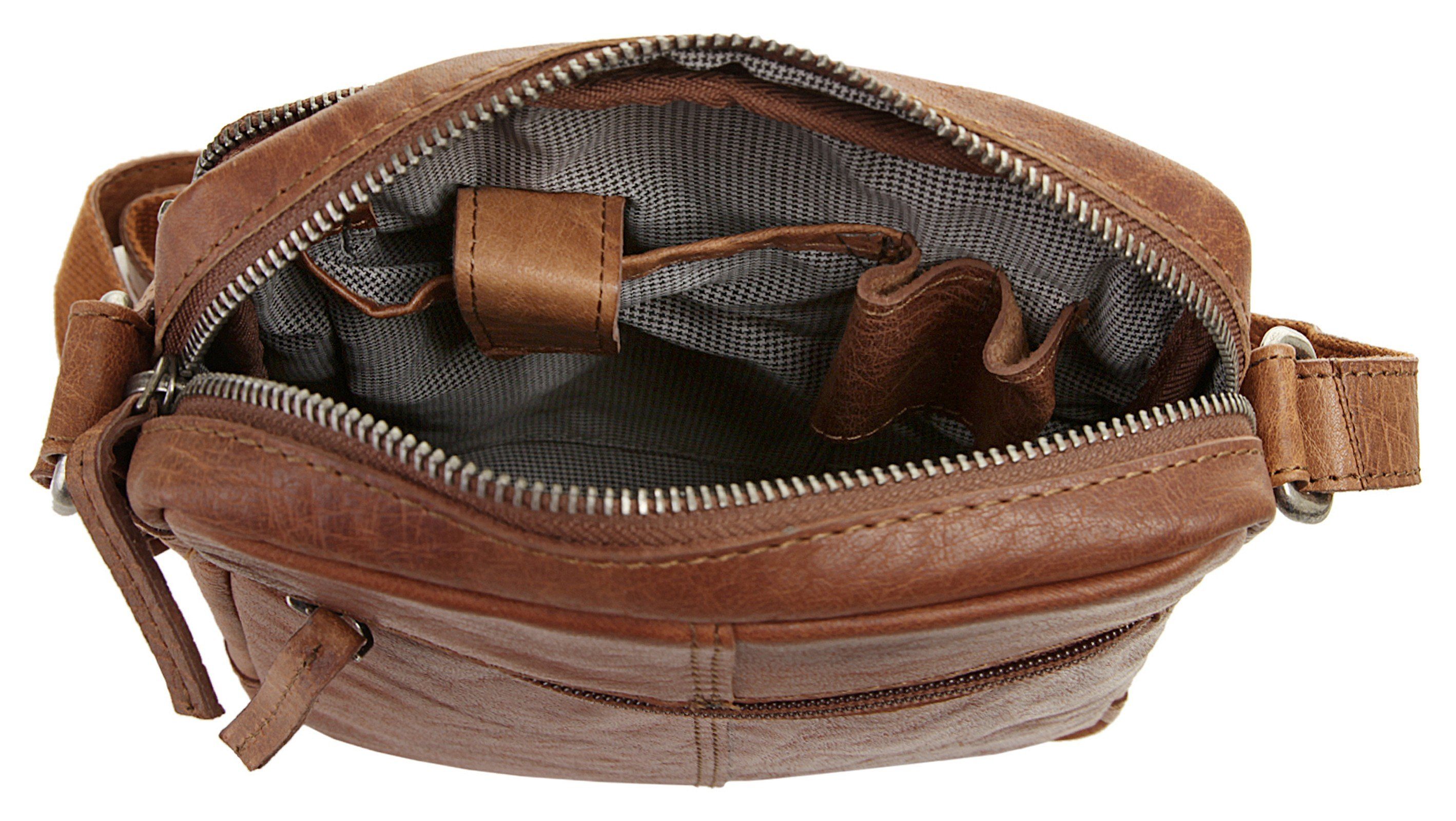 Spikes & Sparrow Schoudertas echt leder