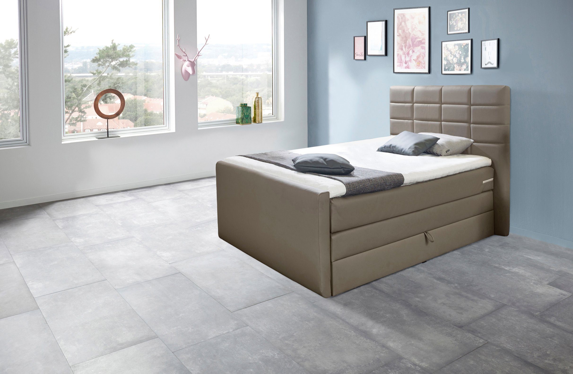 INOSIGN Boxspring Lethbridge incl. bedbox en matrastopper, twee matrastypes in h2