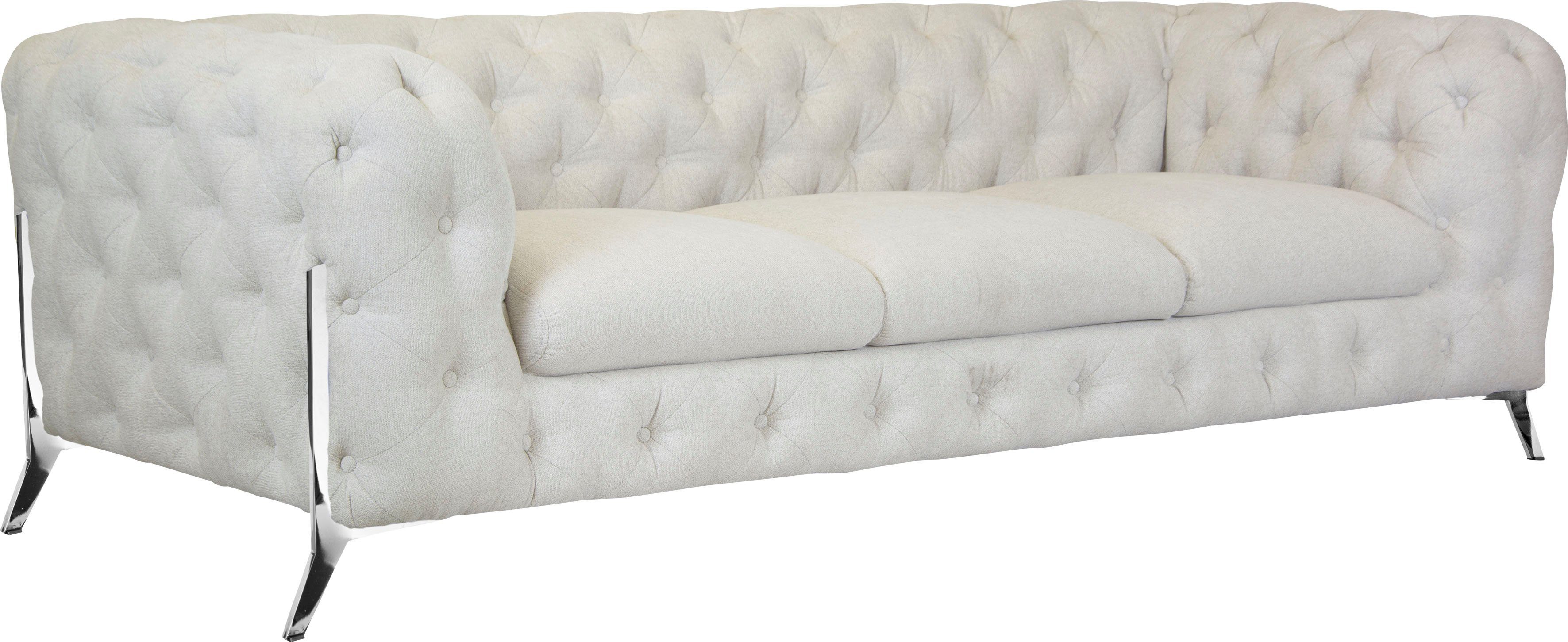 Leonique Chesterfield-bank Amaury luxueuze capitonnage, moderne chesterfield look, kleur van de poten ter keuze