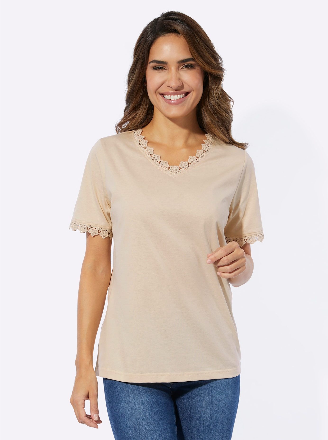 Classic Basics Shirt met V-hals Shirt (1-delig)