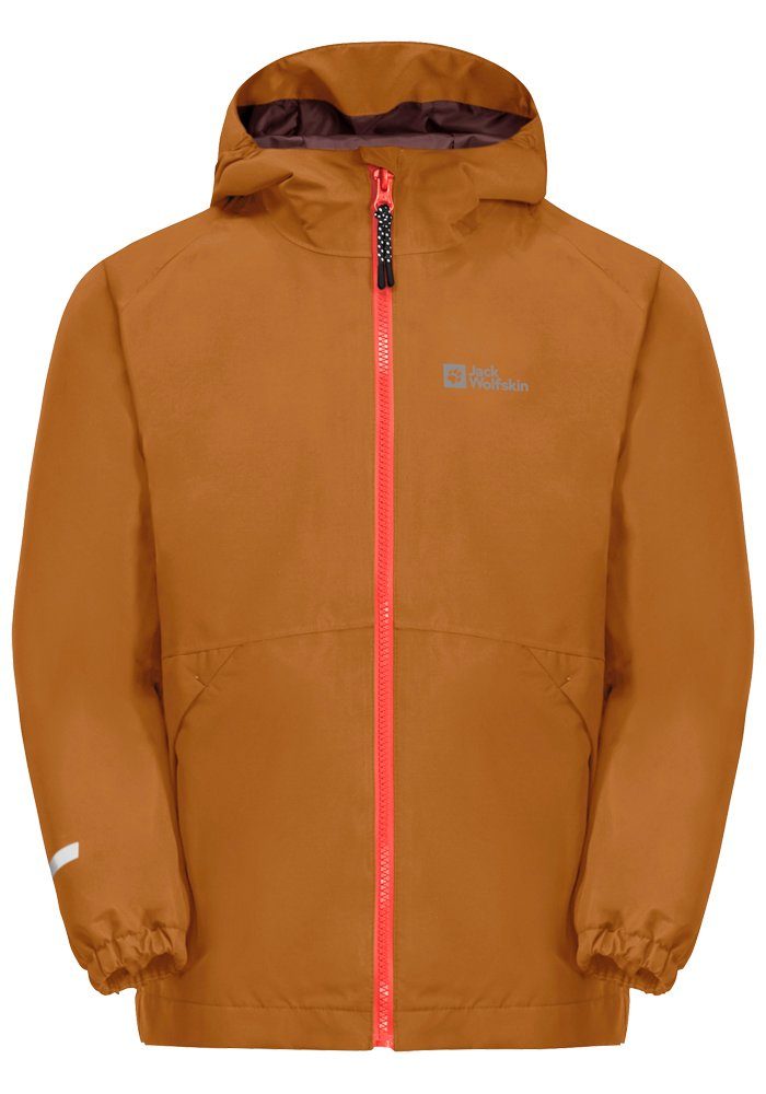 Jack Wolfskin Functioneel 3-in-1-jack ICELAND 3IN1 JACKET K kinderen jassen maat 164 bruin