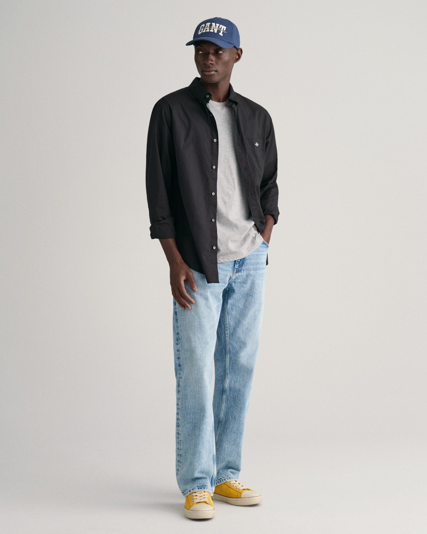 Gant Overhemd met lange mouwen Regular fit poplin overhemd licht slijtvast easy care