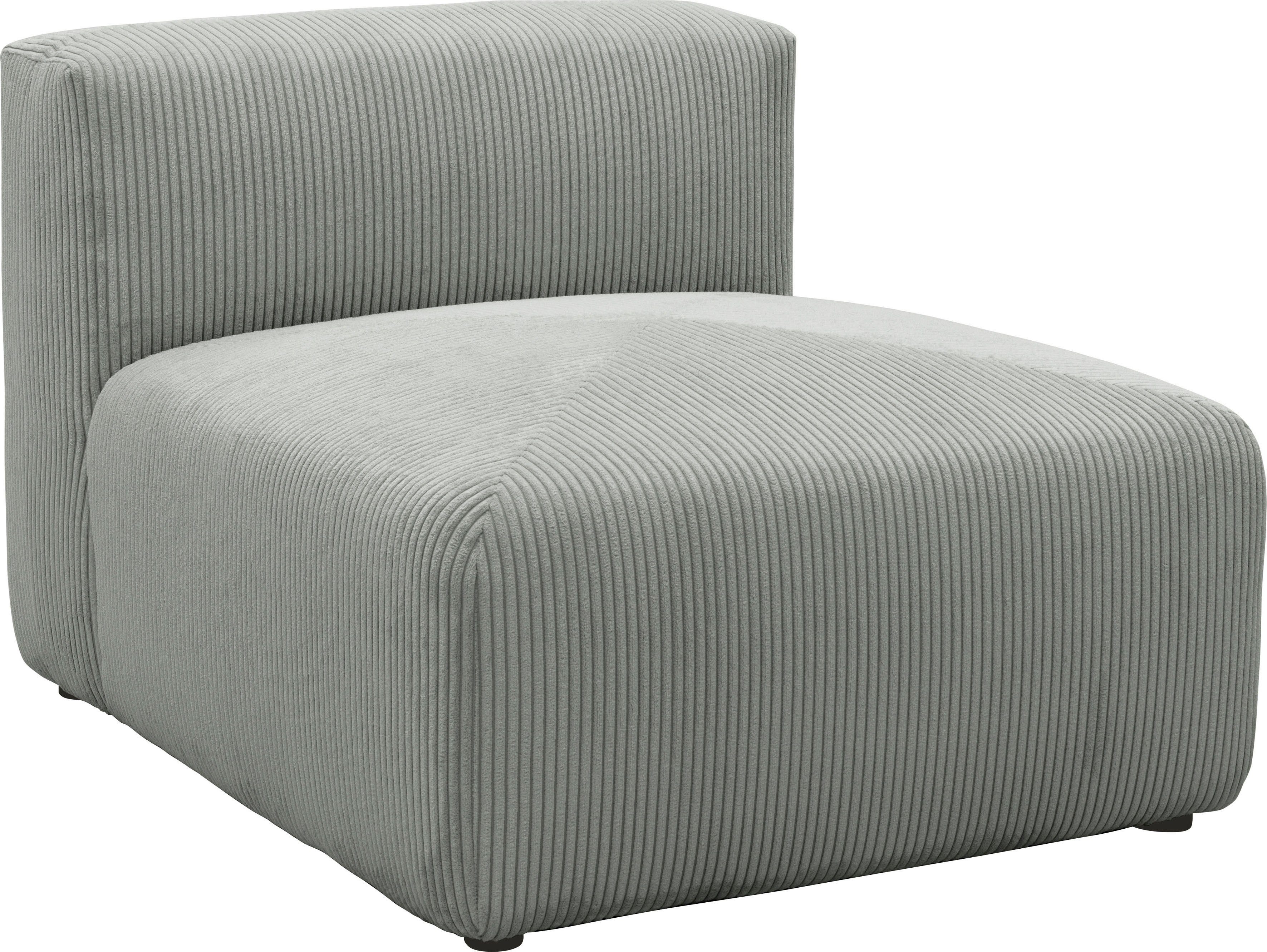 RAUM.ID Sofaelement Gerrid Ribfluwelen bekleding, tussenelement, kan ook afzonderlijk worden geplaatst