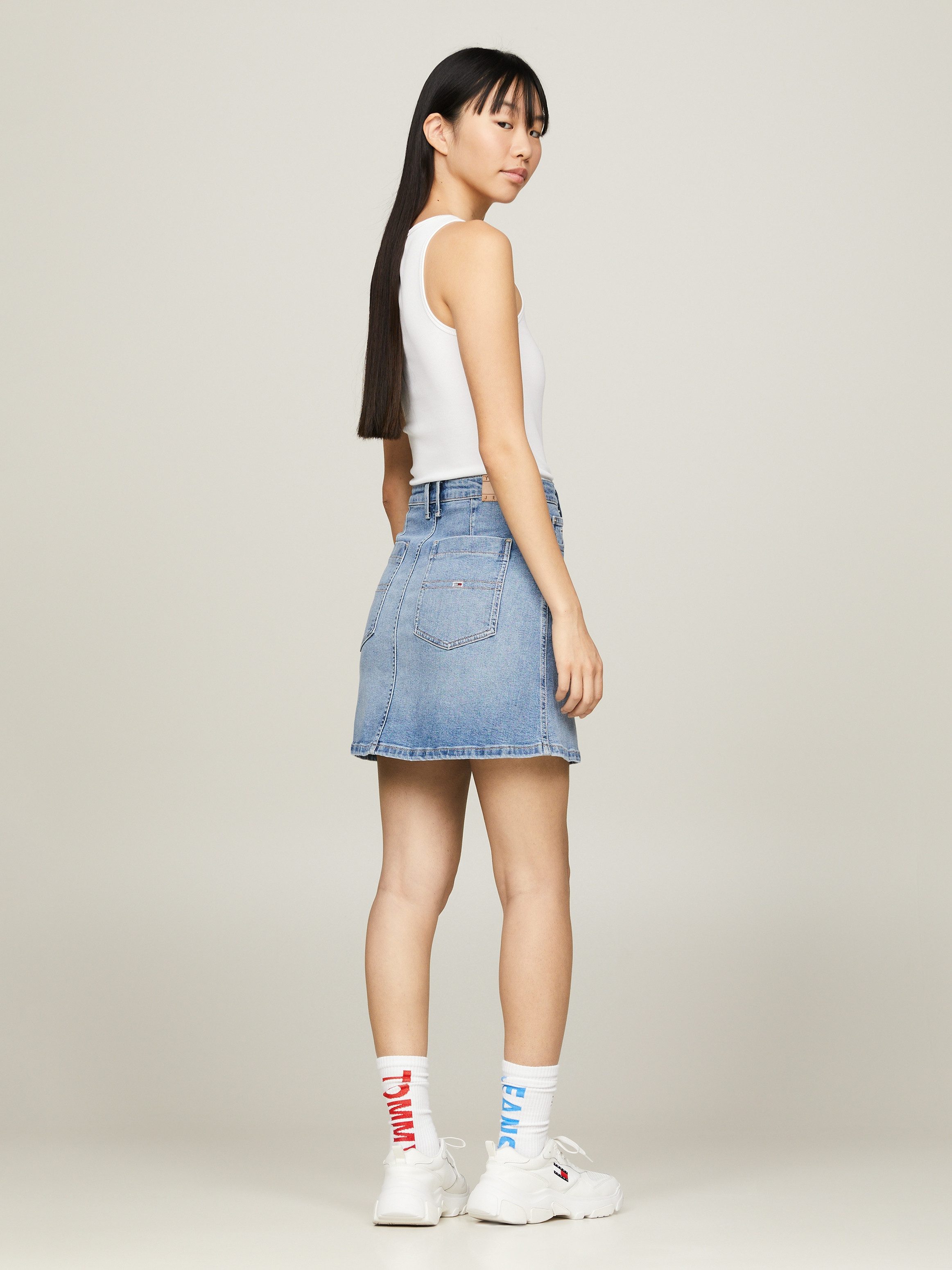 TOMMY JEANS Rok in a-lijn ALINE SKIRT BH0130 Webrok in 5-pocket stijl