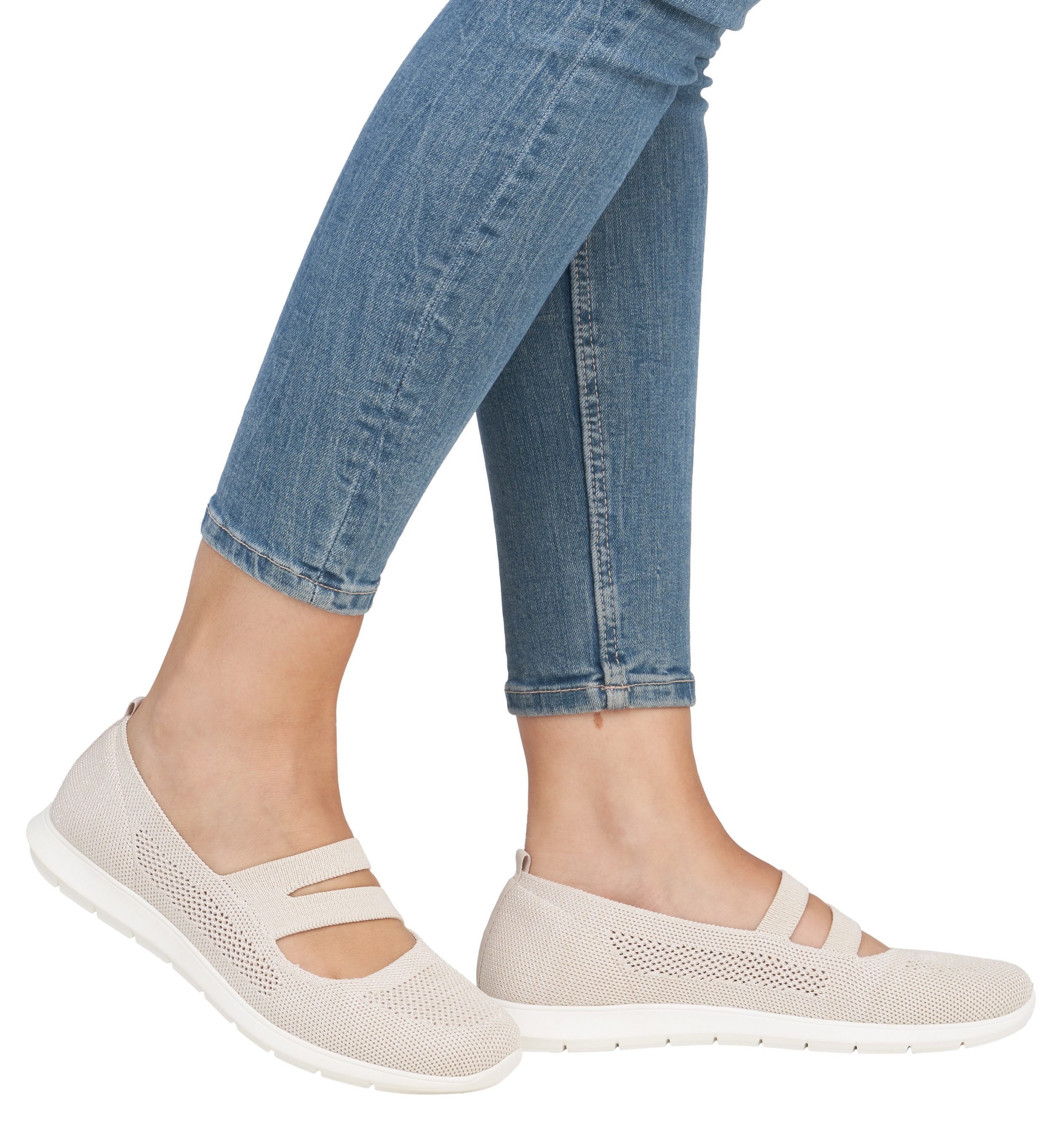 Remonte Ballerina's met riempje , lage schoen, vrijetijdsschoen, comfort-schoen met verwisselbare binnenzool