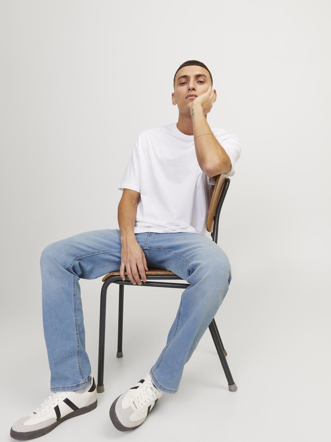 Jack & Jones Tapered jeans JJIMIKE JJORIGINAL SQ 223 Stonewashed voor een used-look met vervaagde effecten