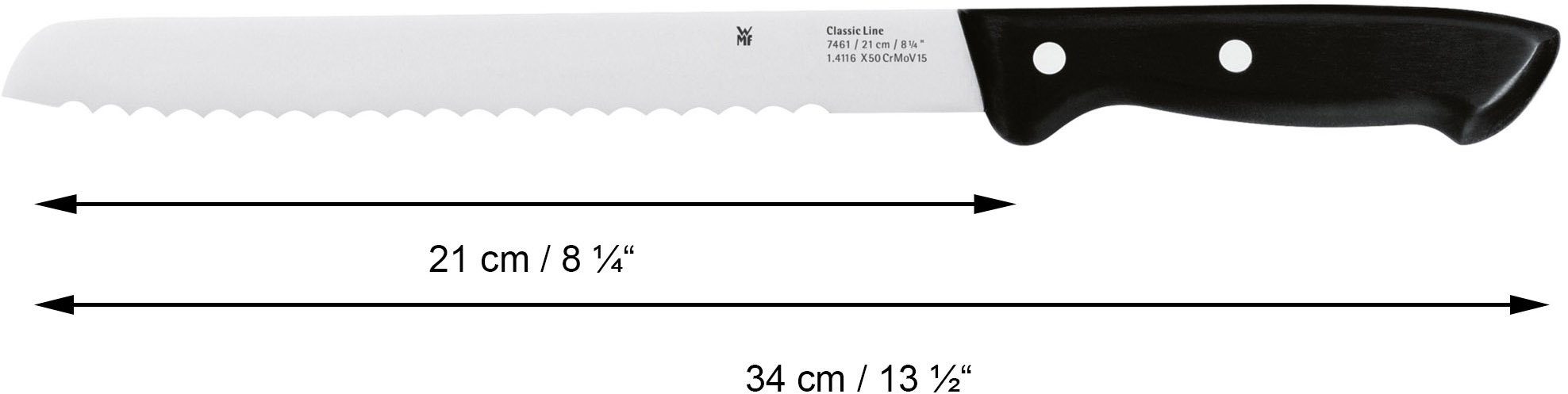 WMF Messenblok Classic Line Lemmeten van speciaal messenstaal (set, 7-delig)