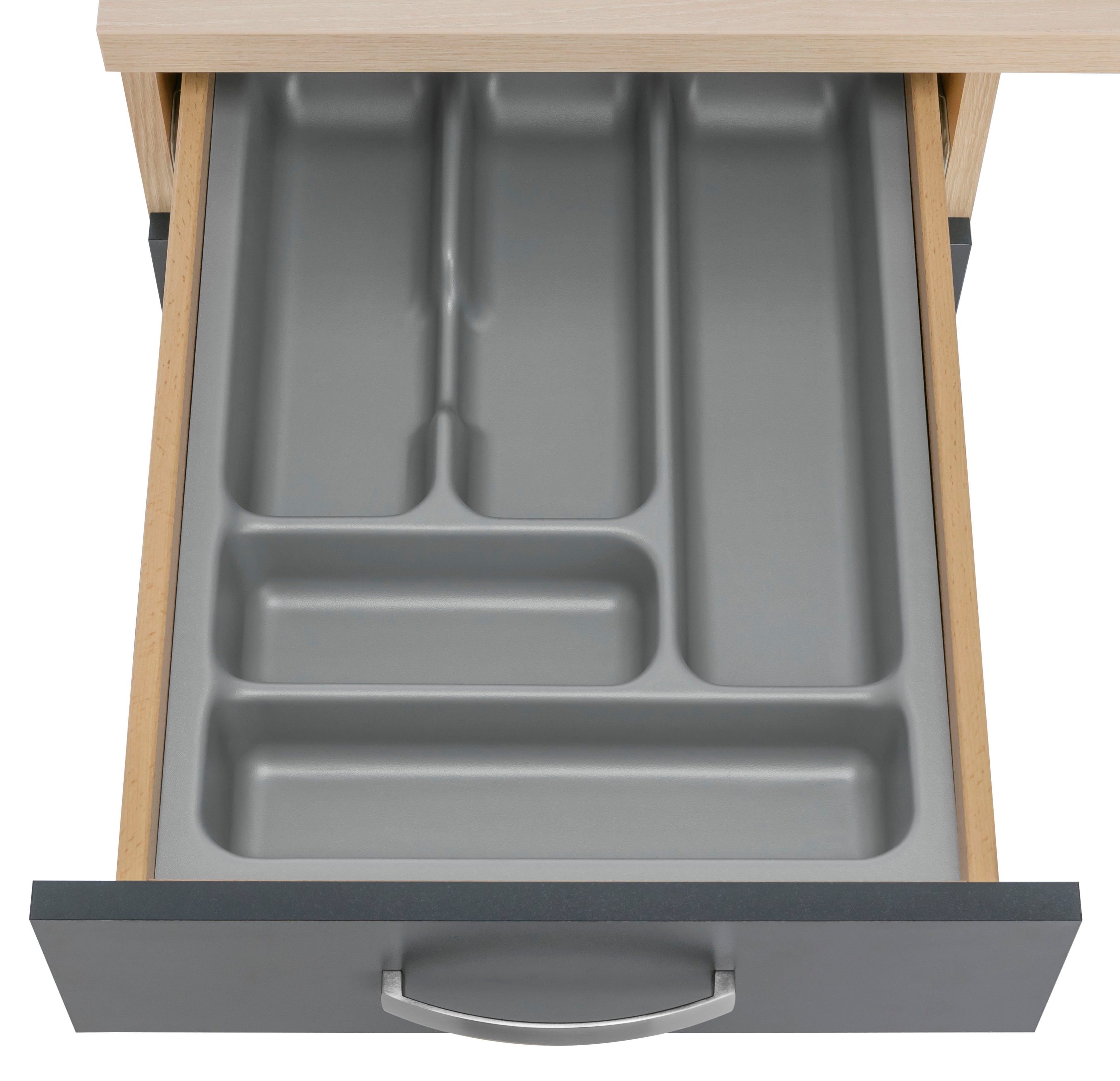 OPTIFIT Keukenblok Faro Breedte 270 cm, optioneel met elektrische apparaten, met werkblad