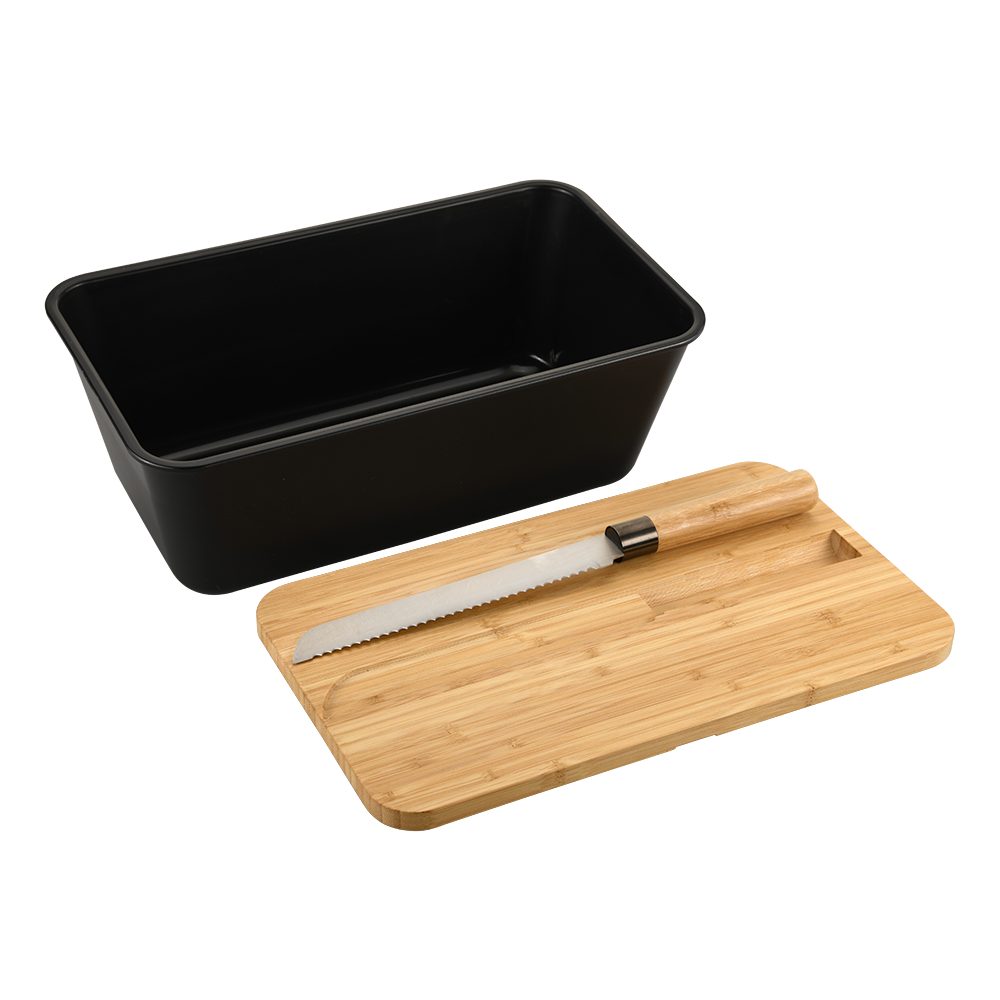 KESPER for kitchen & home Broodtrommel Brooddoos met mes incl. geïntegreerd broodmes (set, 3-delig)