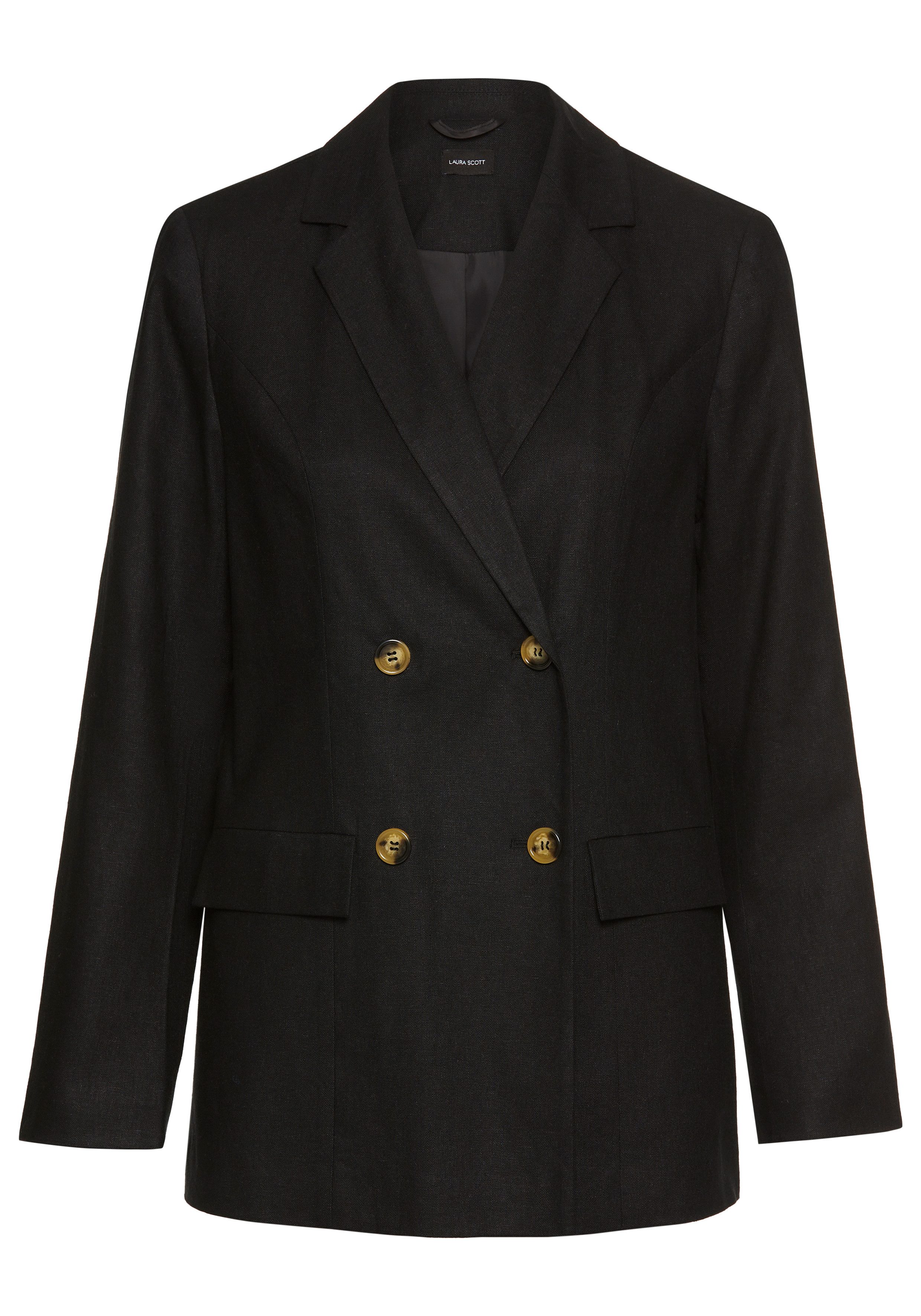 Laura Scott Lange blazer in linnen-look
