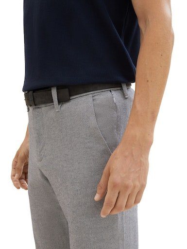 Tom Tailor Chino met een stijlvolle structuur (2-delig, Inclusief ceintuur)