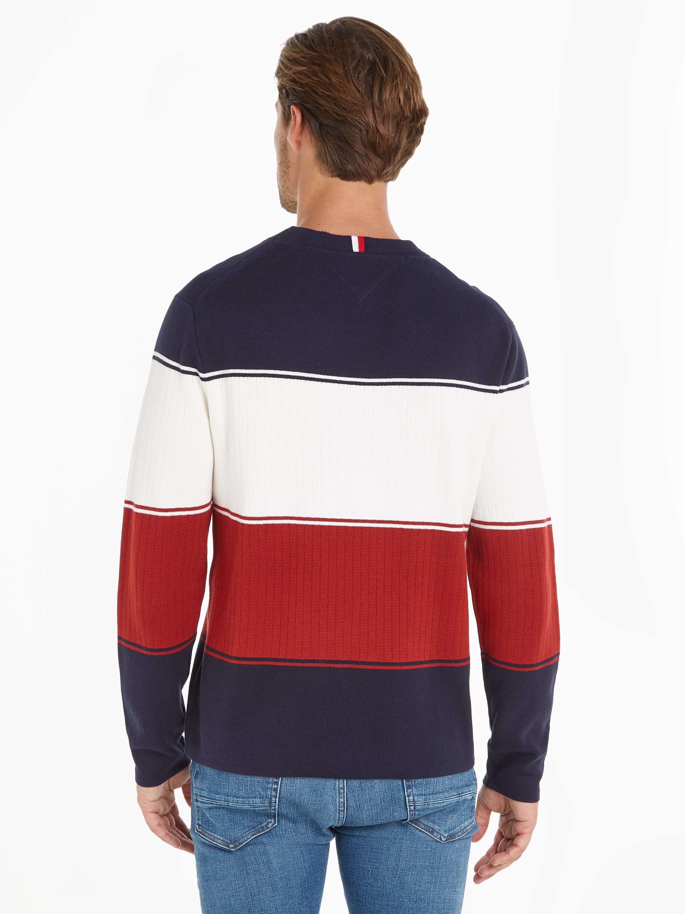 Tommy Hilfiger Trui met ronde hals MILANO COLOURBLOCK CREW NECK