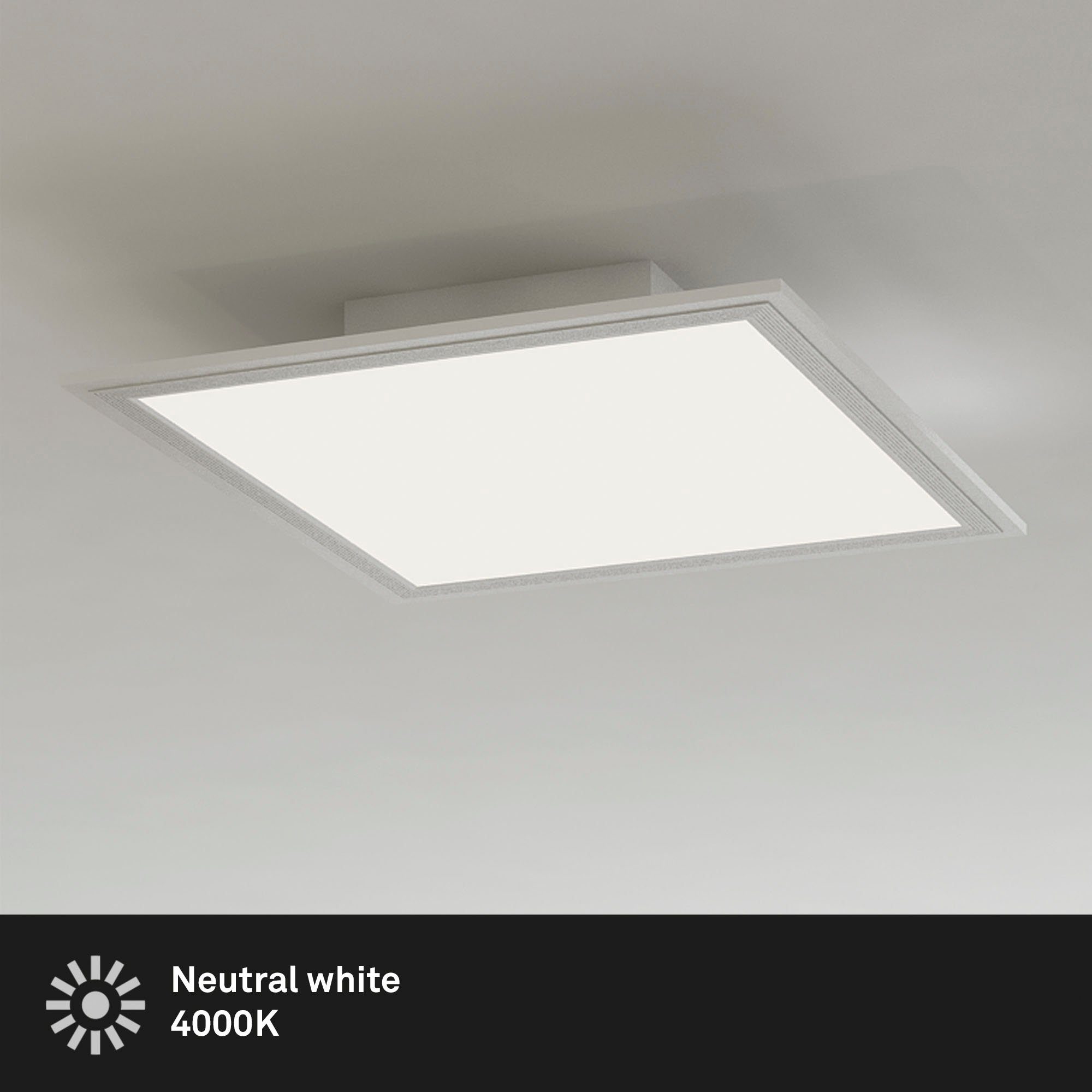 Briloner Leuchten Led-paneel 7191016 SIMPLE Plafondlamp, 29,5x29,5x5,5 cm, wit, 12W, woonkamer, slaapkamer