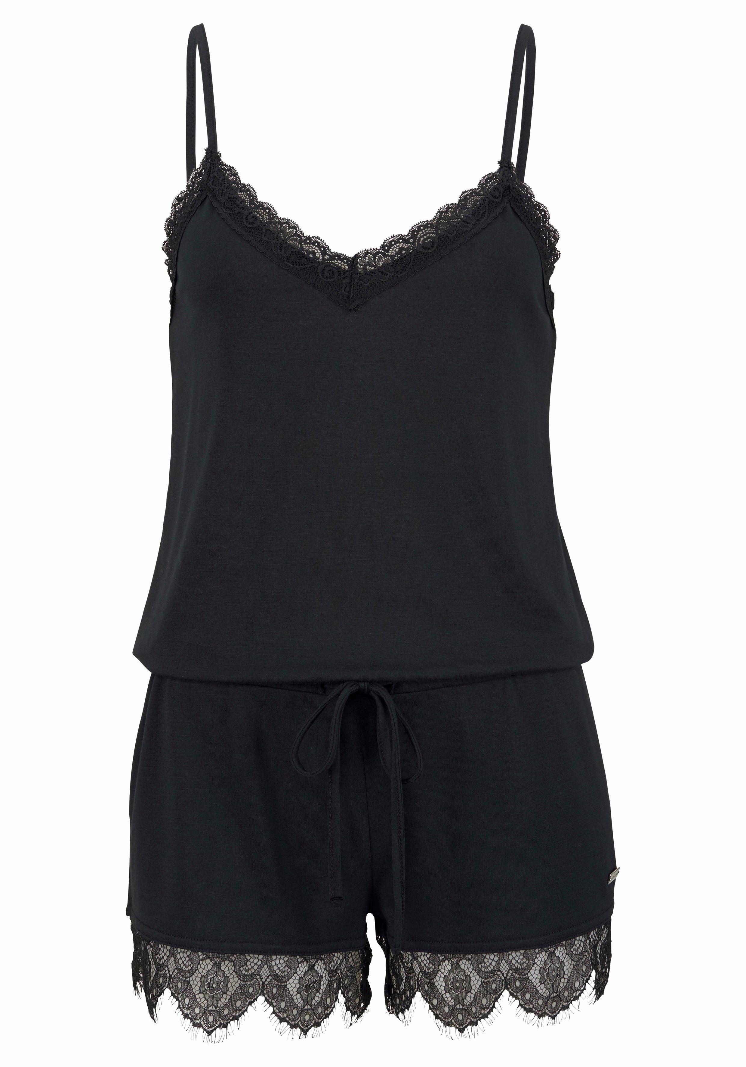 Lascana Playsuit met kanten zoom