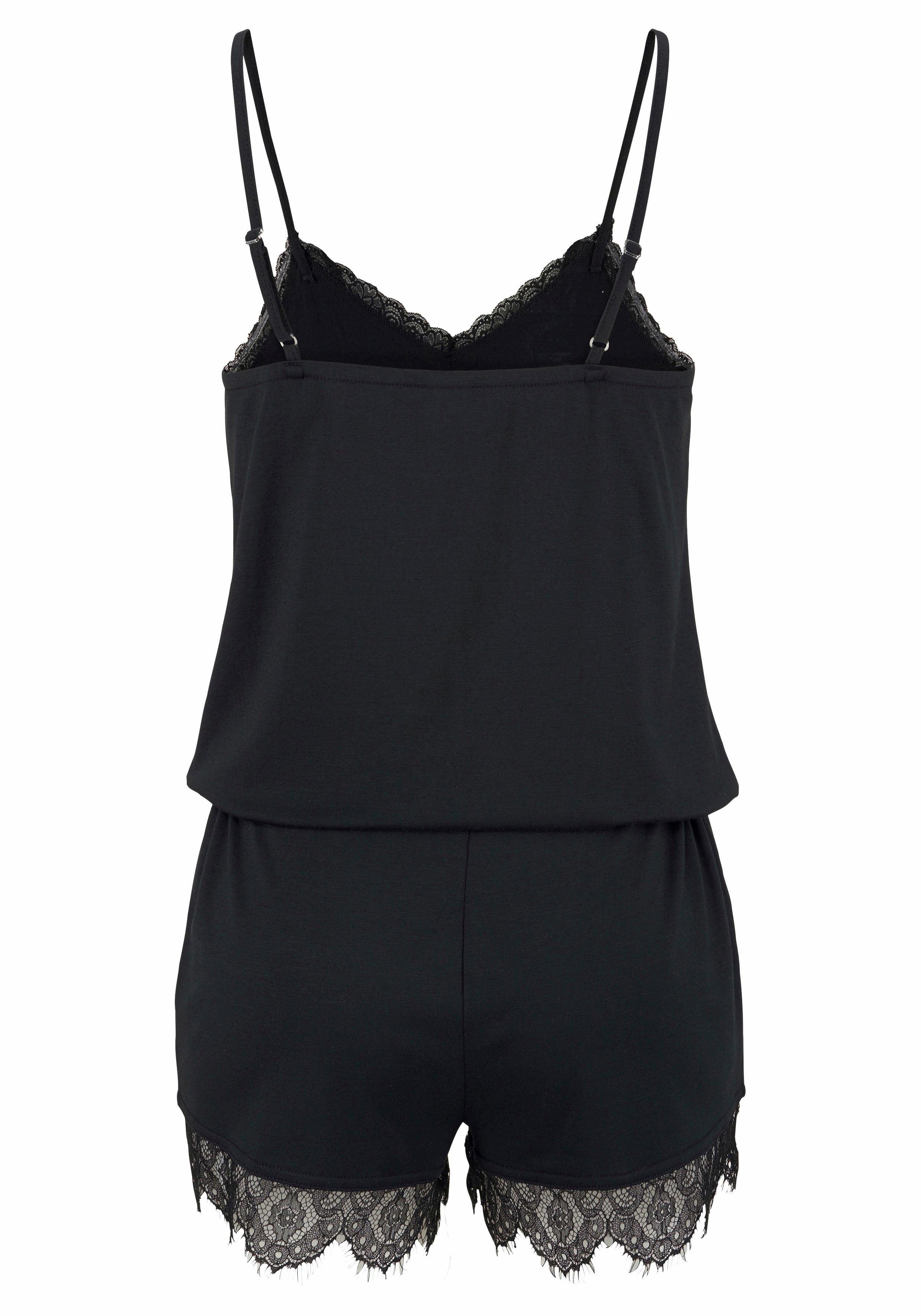 Lascana Playsuit met kanten zoom