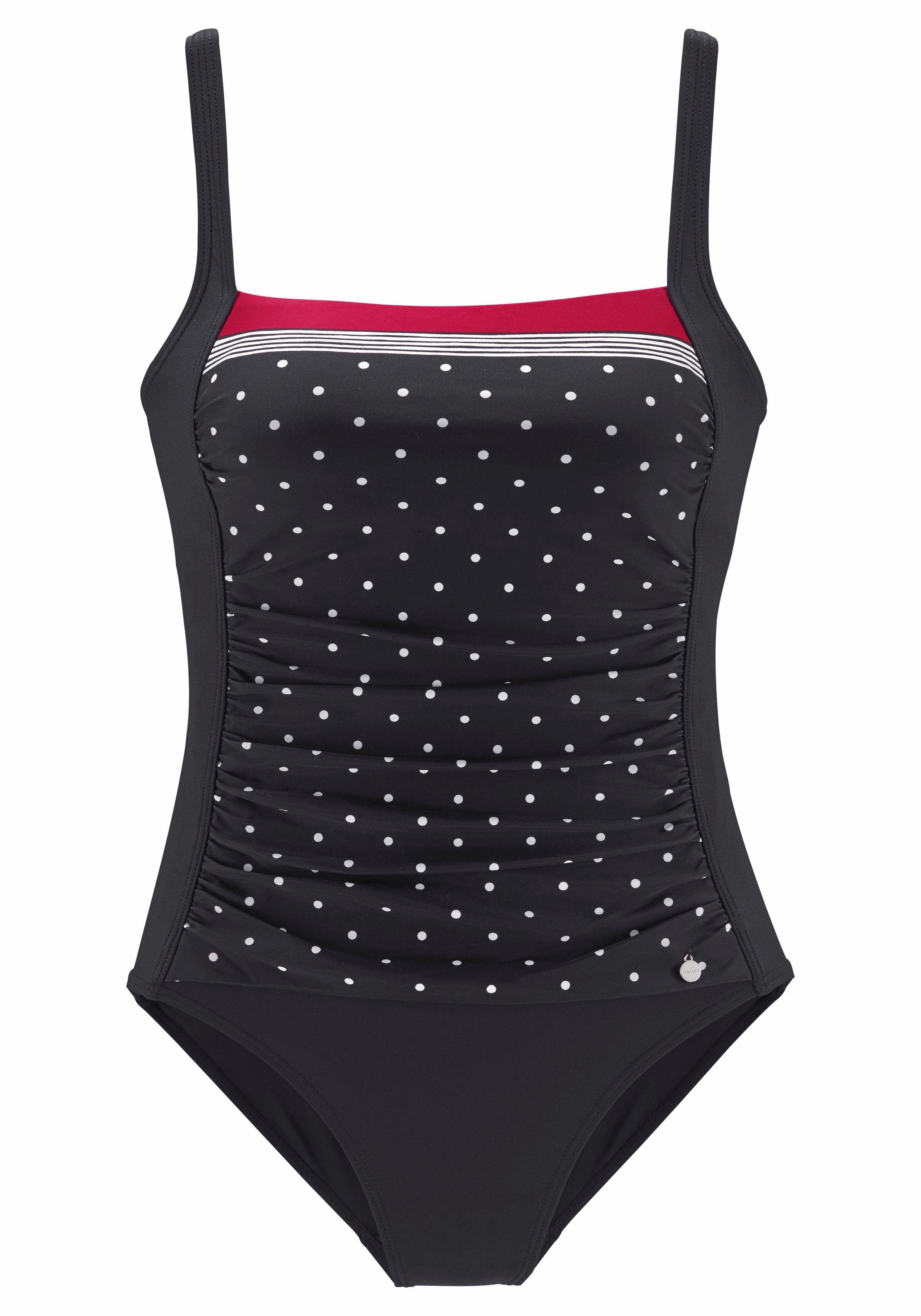 Lascana Badpak Monroe met kleine stippen en modellerend effect