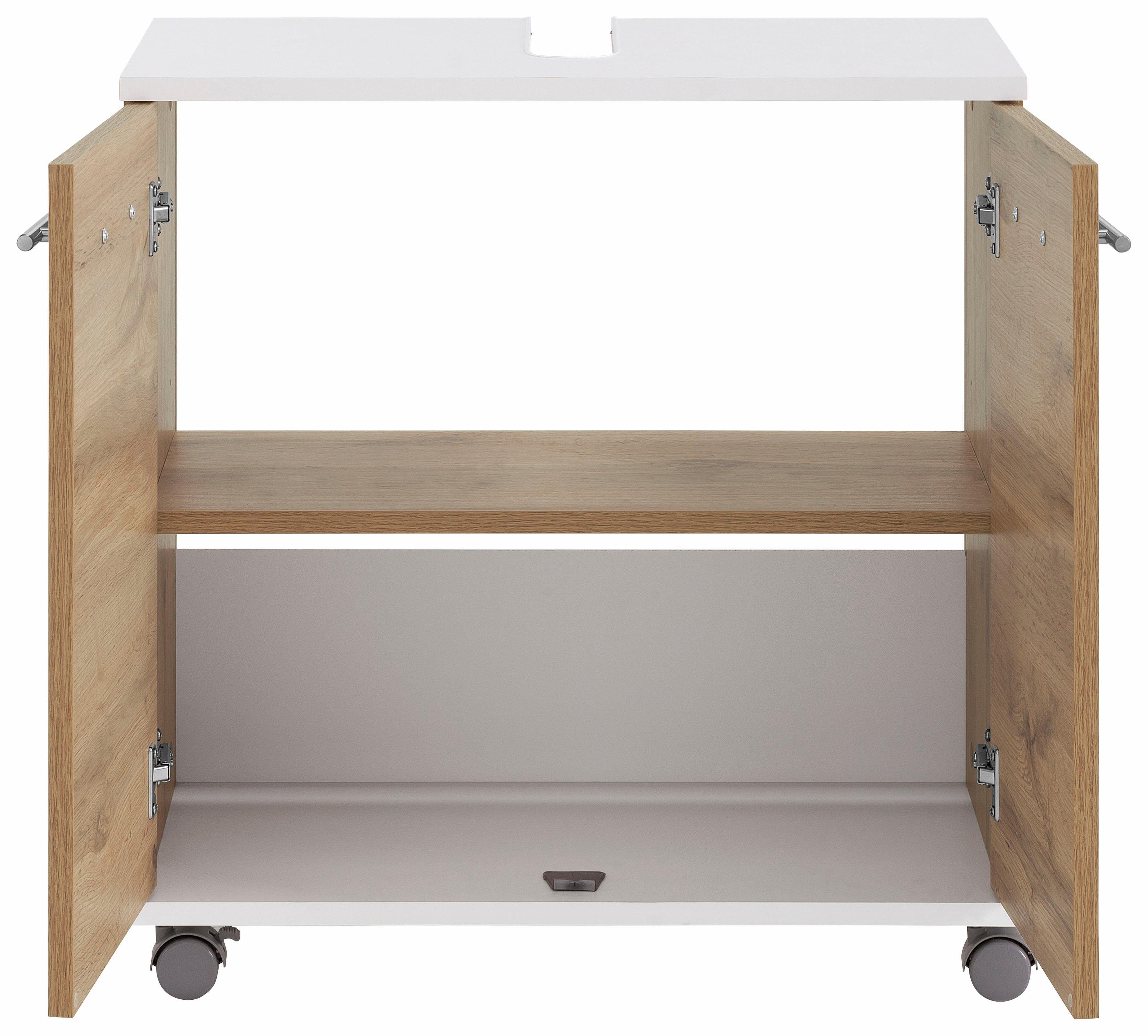 welltime Wastafelonderkast Emmi, breedte 59 cm Siphonaansluiting, metalen beslag