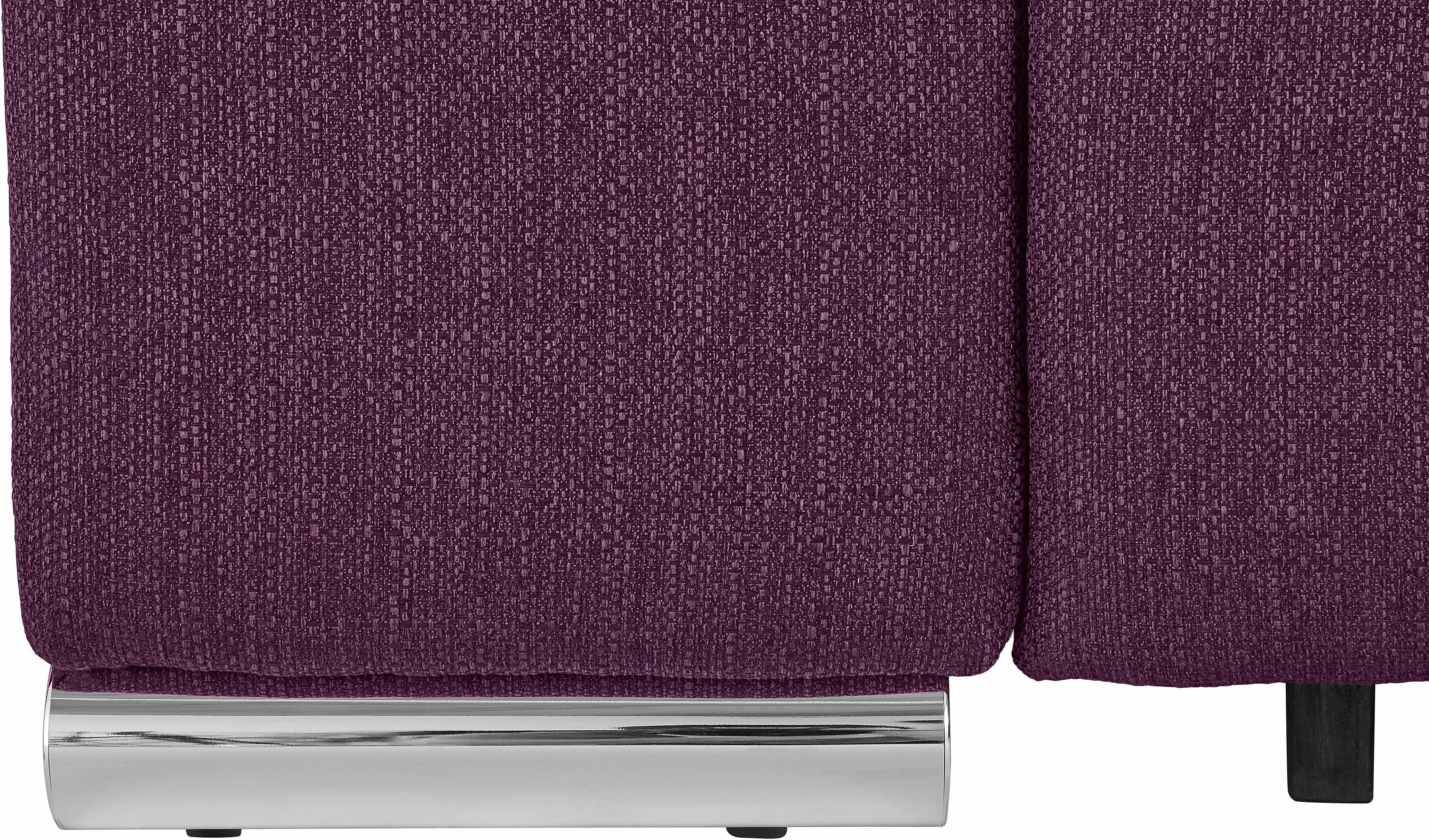 exxpo - sofa fashion Hoekbank Elias, actuele kruissteek in de zitting, comfortabel, L-vorm met verstelbare hoofdsteun resp. rugleuning, naar keuze met slaapfunctie