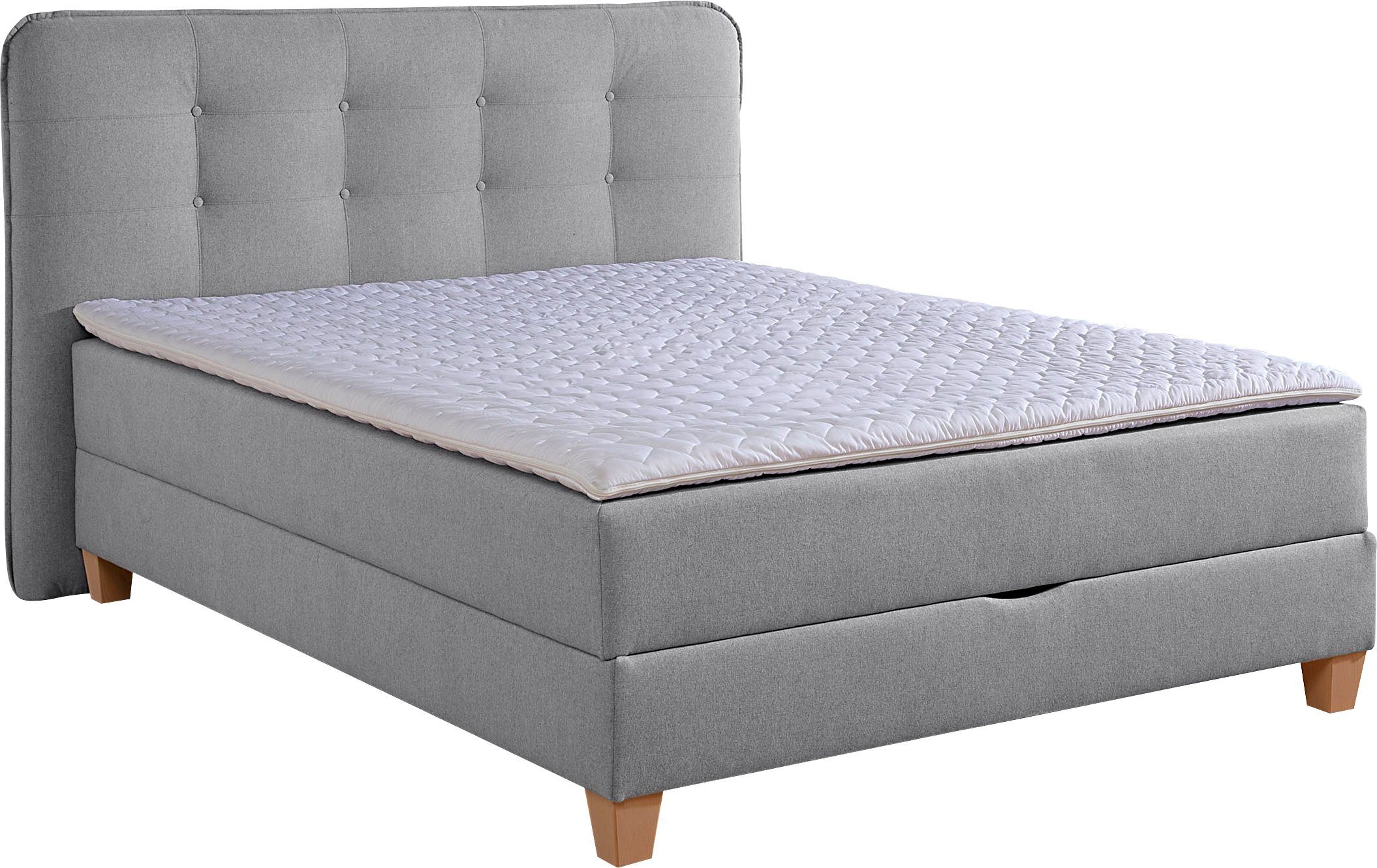 Home affaire Boxspring inclusief topmatras van koudschuim en bedkist
