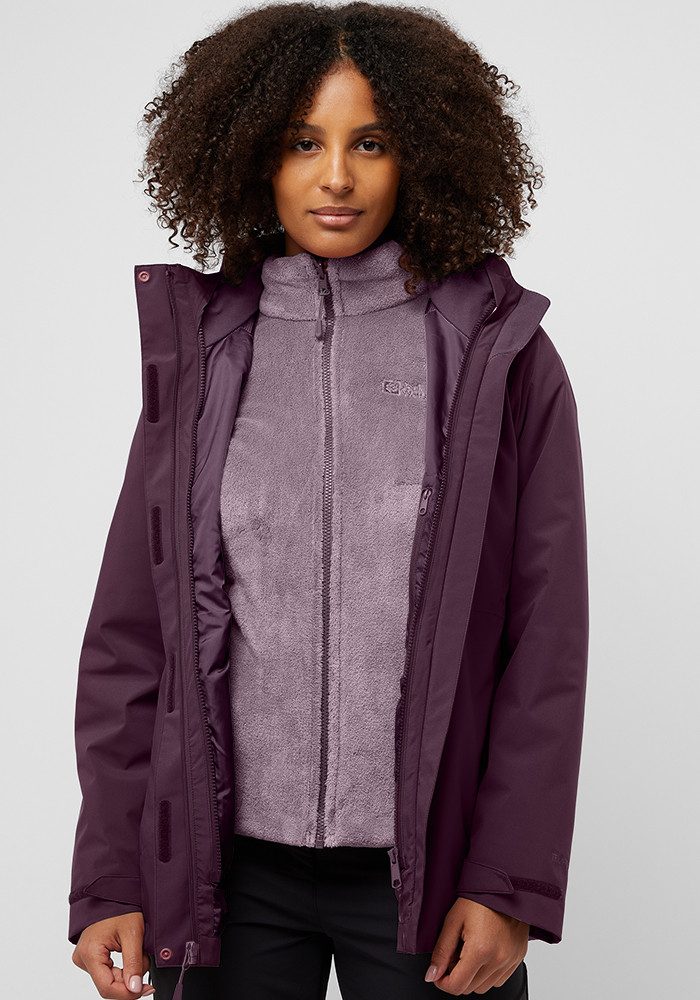 Jack Wolfskin Functioneel 3-in-1-jack ROTWAND 3IN1 JKT W