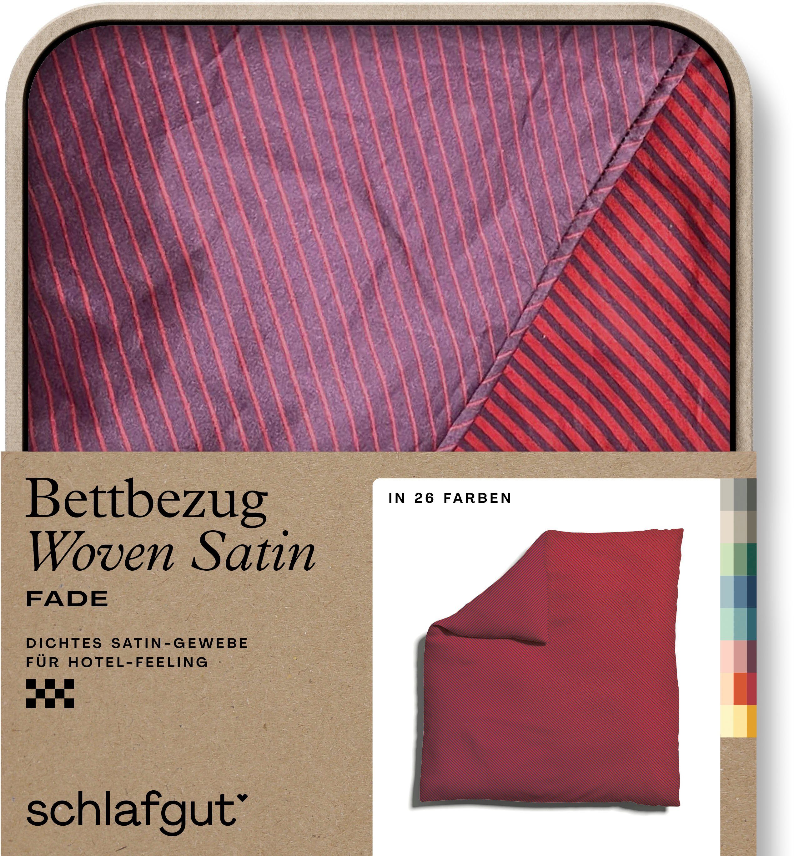 Schlafgut Dekbedovertrek Woven Satin fade met fijne strepen met kleurverloop, mix & match: bijpassende kussensloop verkrijgbaar (1 stuk)