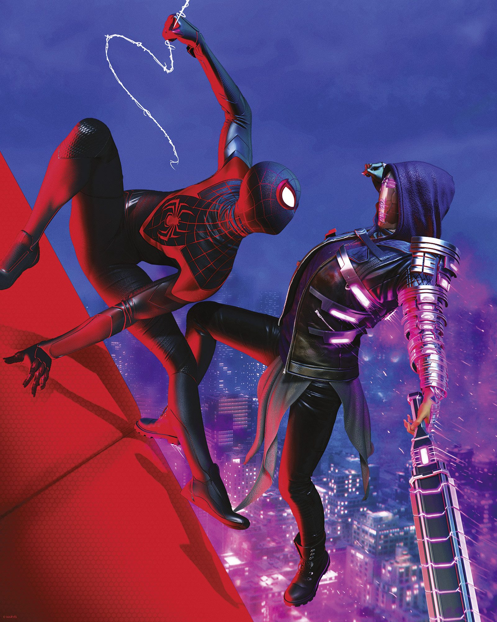Komar Artprint Marvel Spider-Man Fight 40 x 60 cm (breedte x hoogte) - kinderkamer, decoratie (1 stuk)