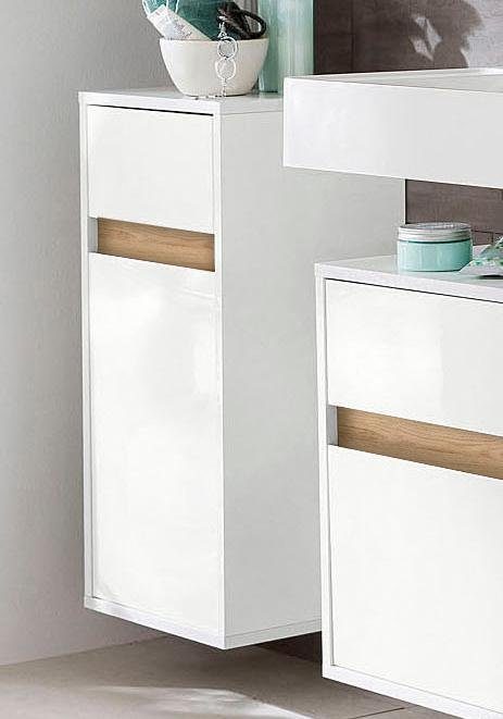 welltime Onderkast Siena Greeploze badkamerkast, hoogglans met verwisselbare front, breedte 35 cm