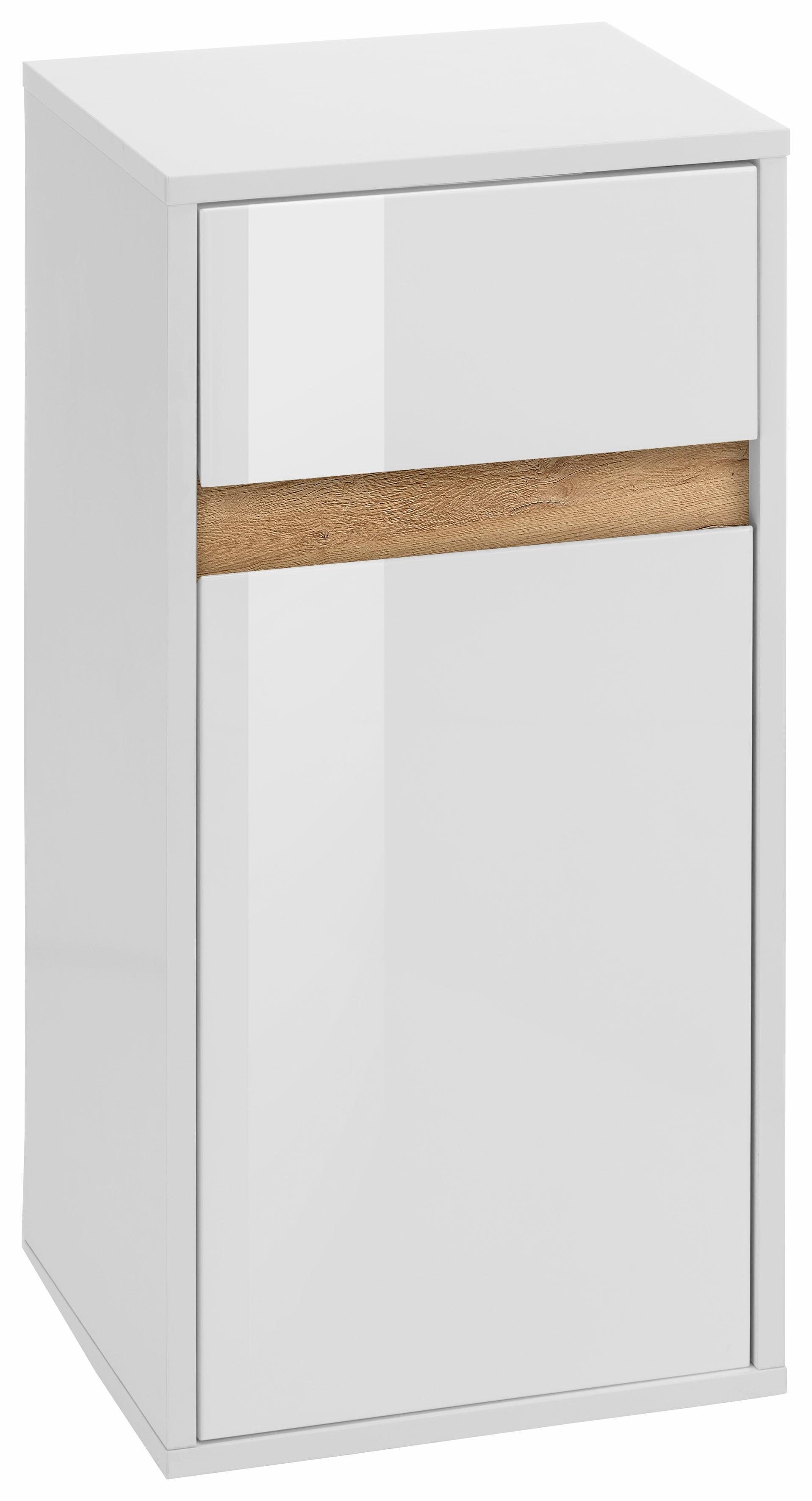 welltime Onderkast Siena Greeploze badkamerkast, hoogglans met verwisselbare front, breedte 35 cm