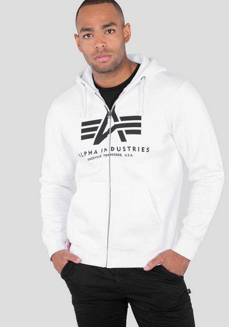 Alpha Industries Capuchonsweatvest BASIC ZIP HOODY heren sweatvesten maat XL wit