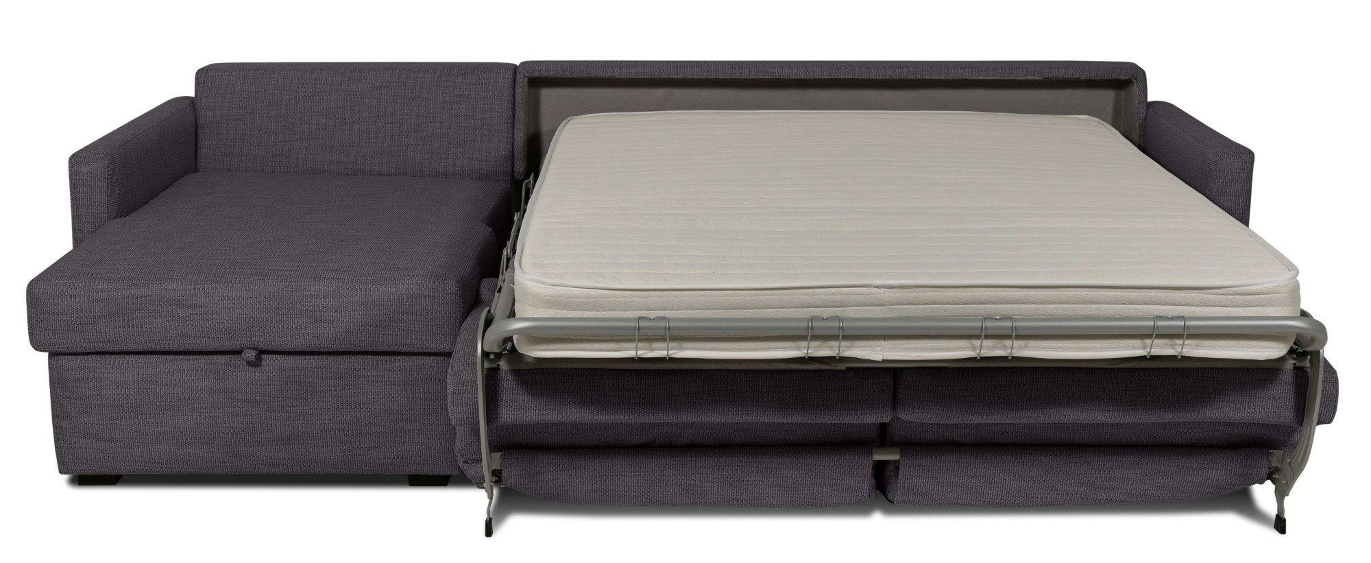 Places of Style Slaapbank GOLDPOINT hoekbank 264 cm, ligoppervlak (140/200 cm), L-vorm, Slaapfunctie, Bonell-binnenveringsmatras en volwaardige bedfunctie