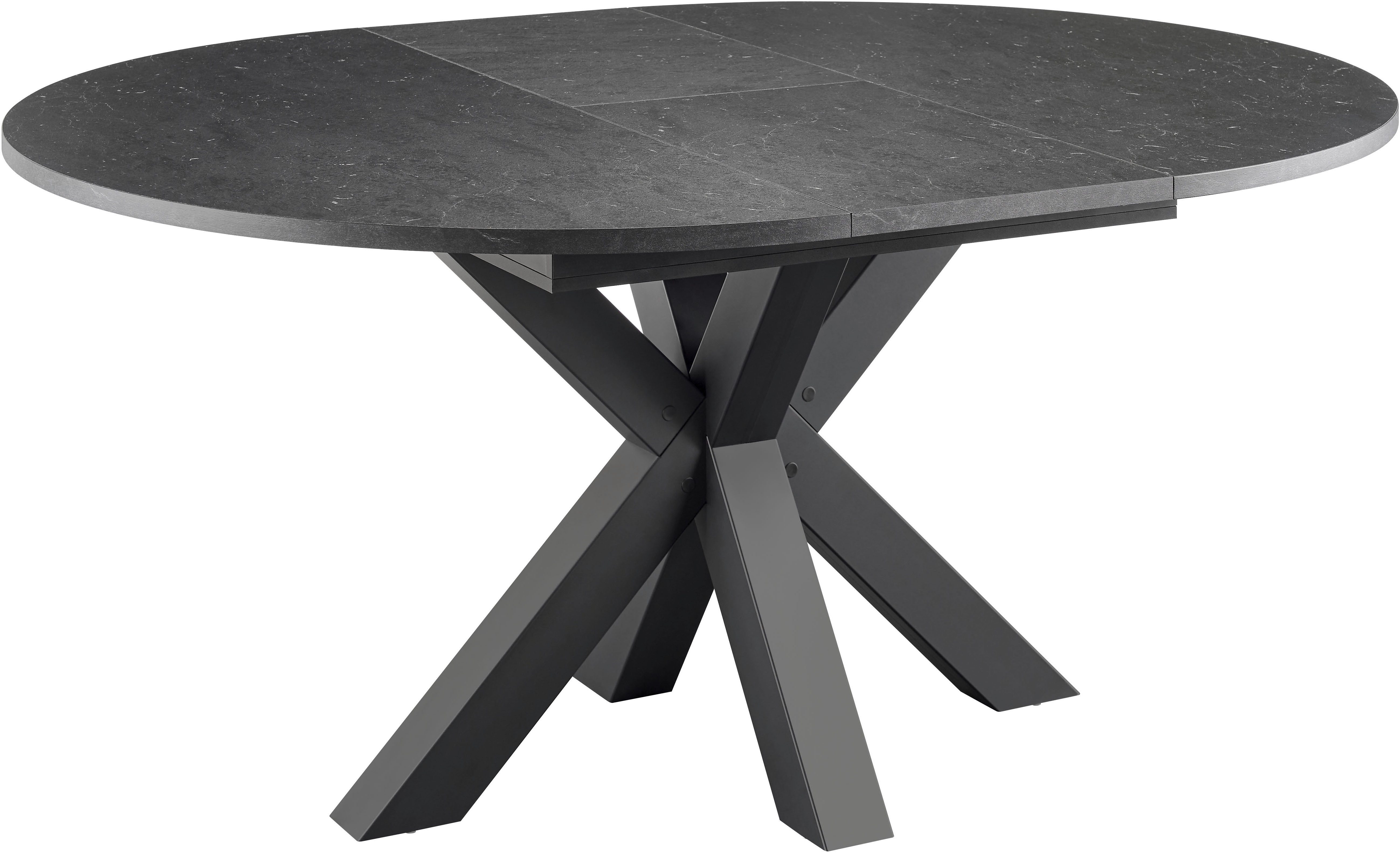 set one by Musterring Eettafel New Atlanta met ronde plaat, uitschuifbaar, stervoet, afmetingen ø130 cm (170x130 cm)