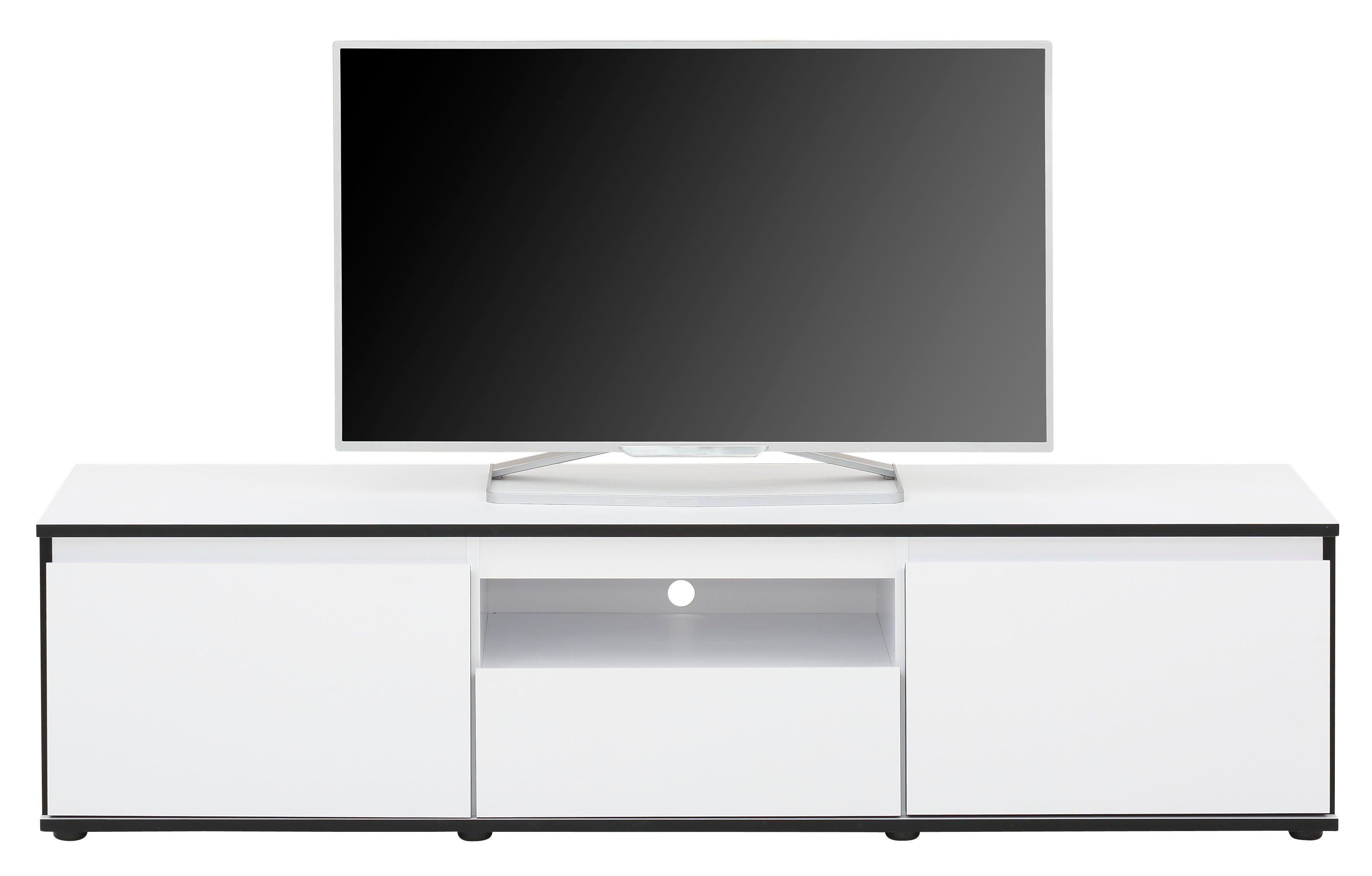HELA Tv-meubel Ariana met schuinverwerkte verzonken grepen, breedte 160 cm