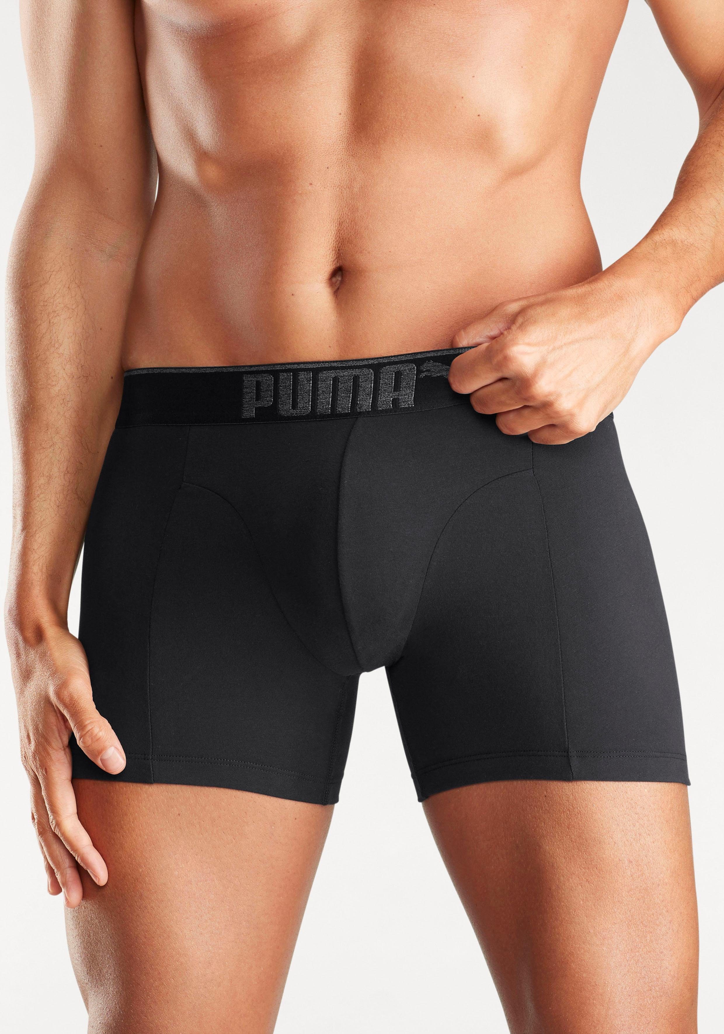 PUMA Boxershort Lifestyle Sueded Cotton Boxer 3P (3 stuks) heren wijde boxershorts maat S zwart