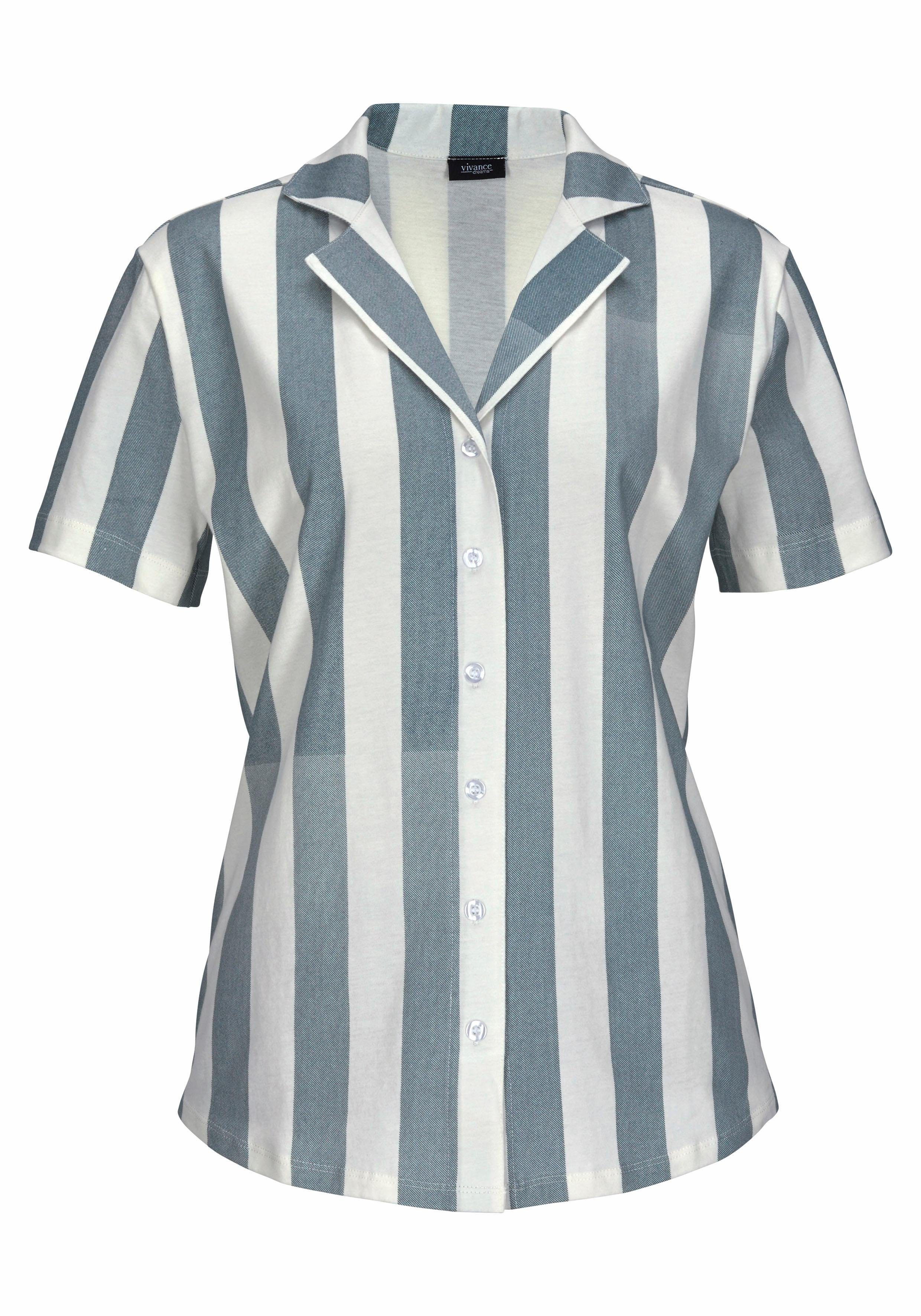 Vivance Dreams Shortama in overhemd-look (2-delig, 1 stuk)
