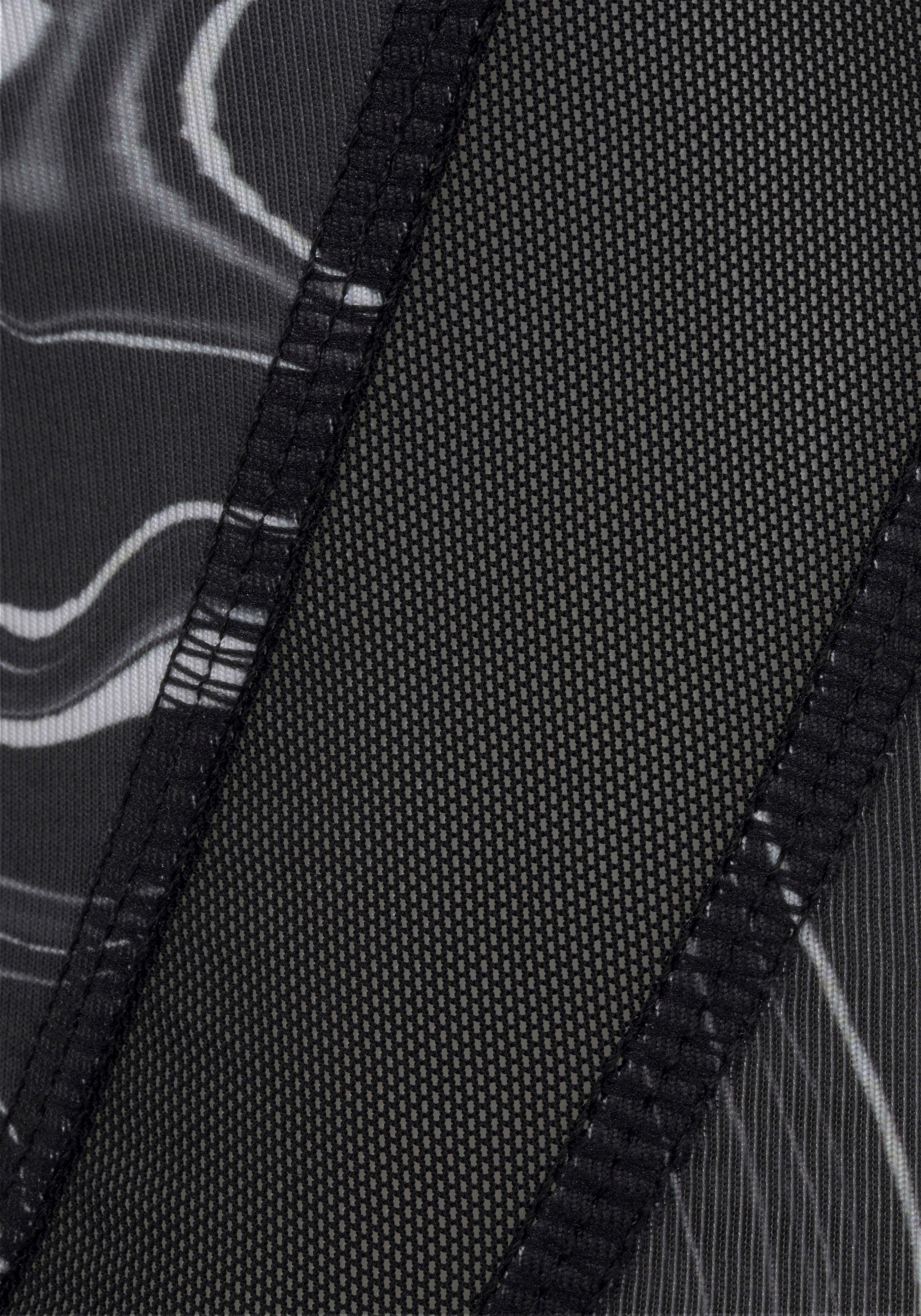 active by Lascana Functioneel shirt Black Marble Sportshirt met brede racerback