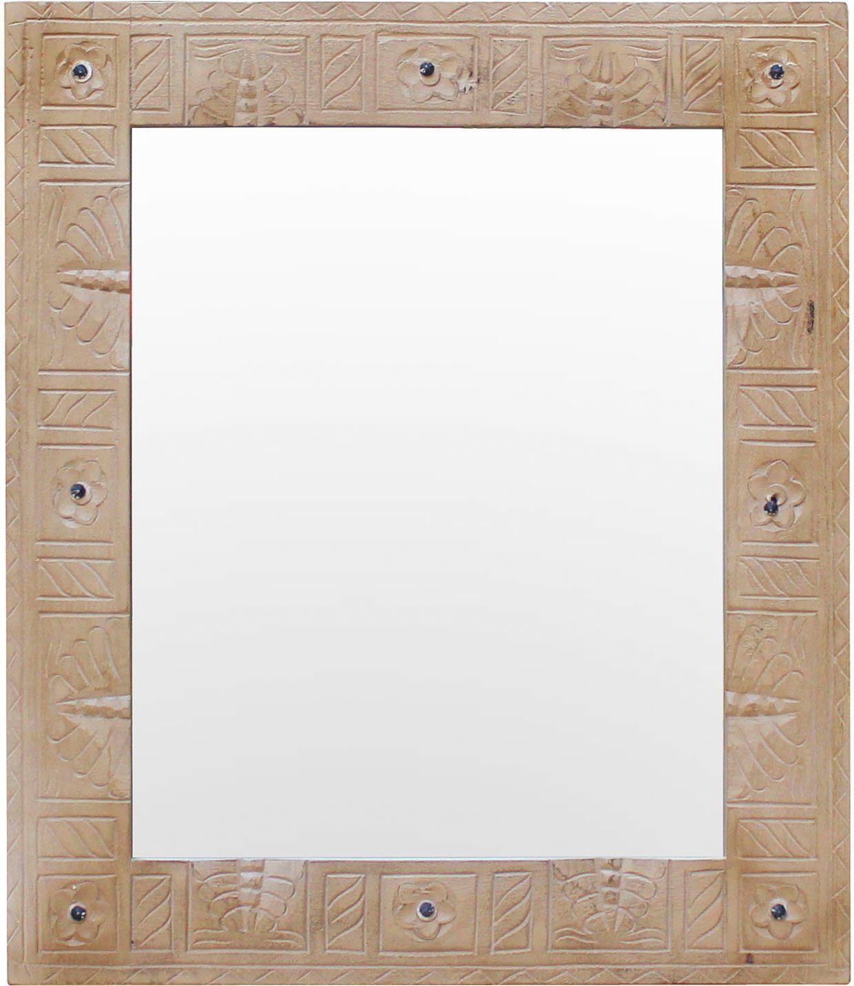 SIT Wandspiegel Daipur met luxueus houtsnijwerk wandspiegels beige