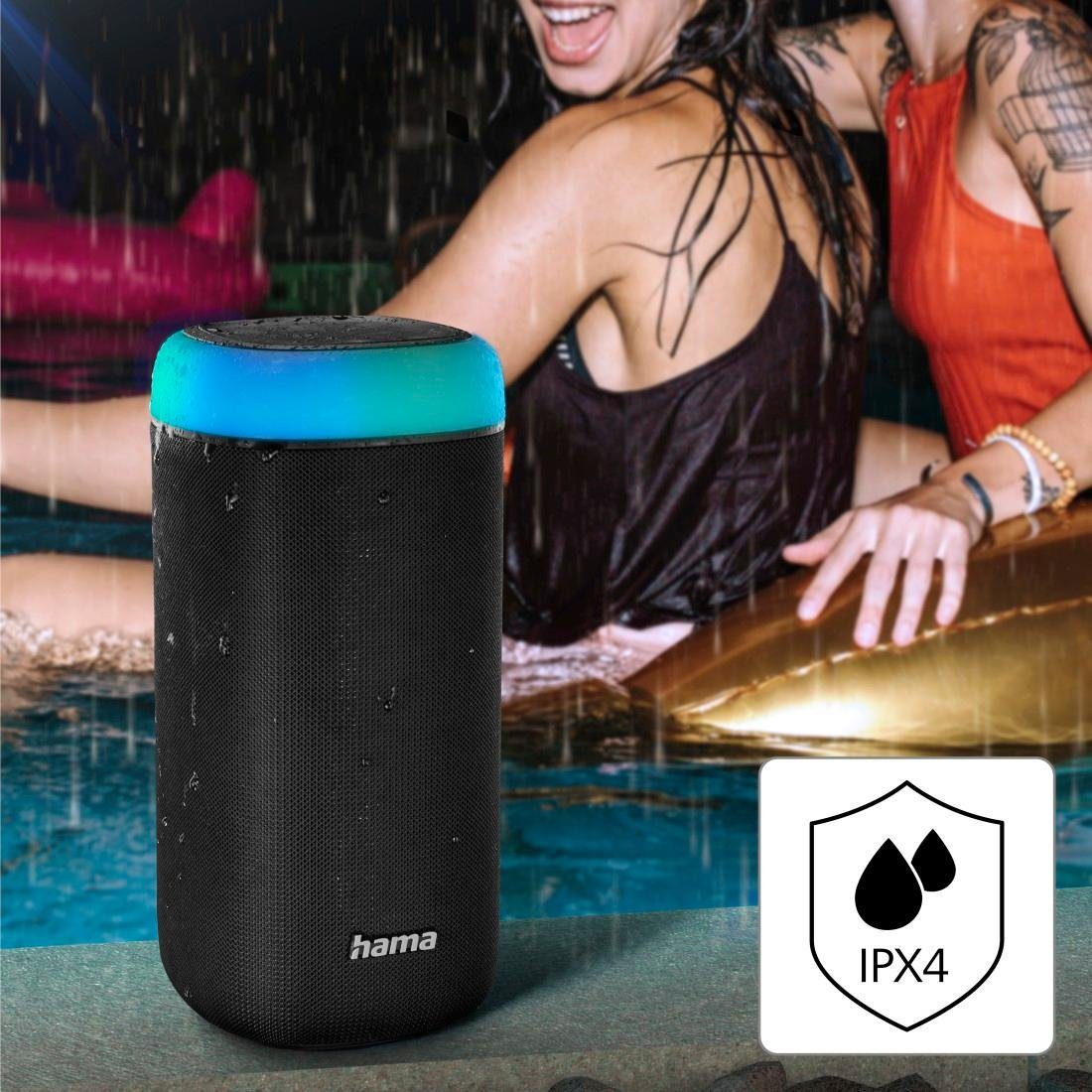 Hama Bluetooth luidspreker Bluetooth box led 30 W Xtra bas 360ᵒ geluid, waterdicht volgens IPX4