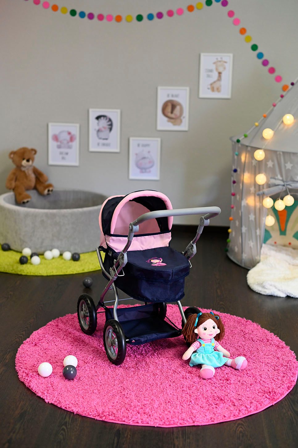 Knorrtoys® Poppenwagen First - princess blue
