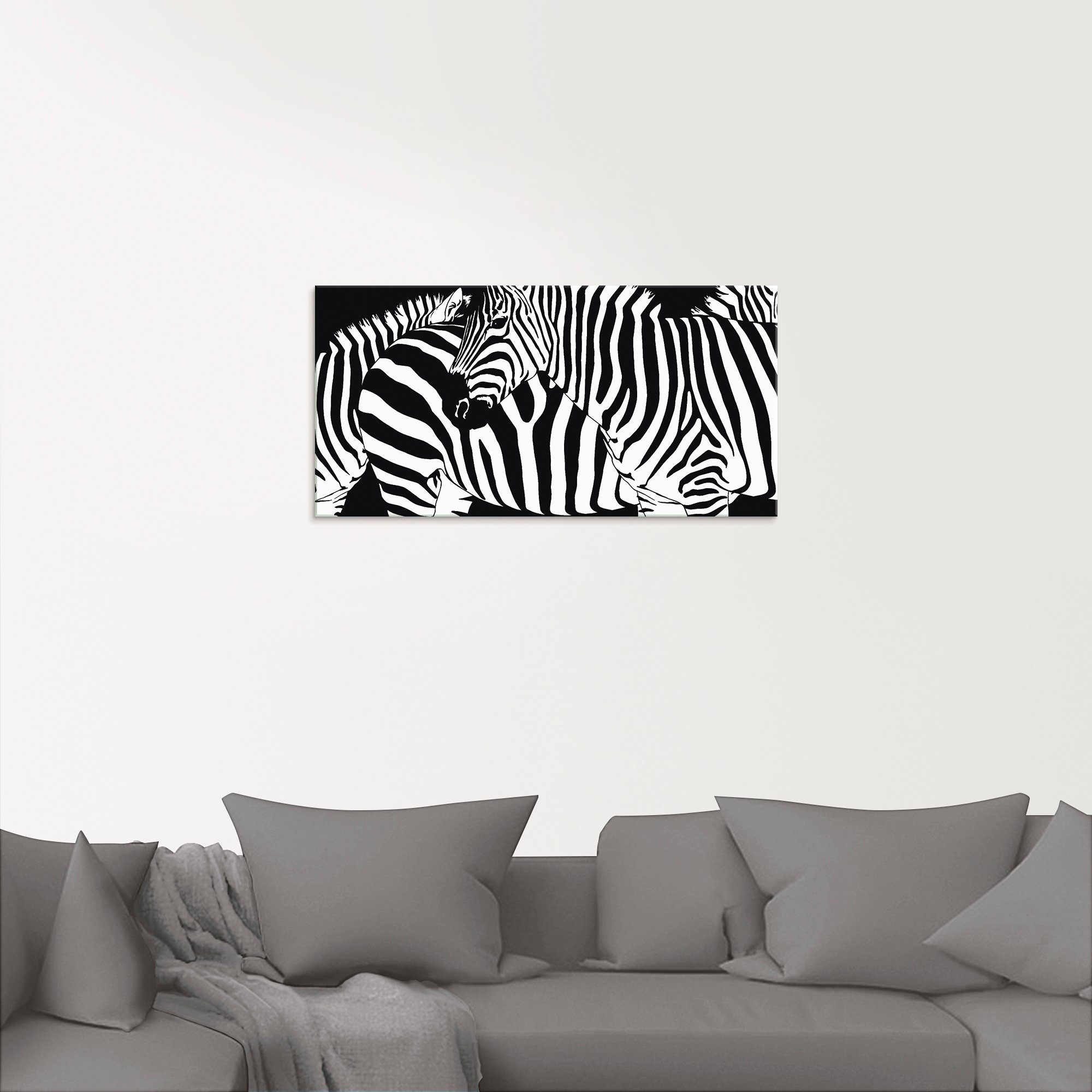 Artland Print op glas Zebrastrepen in verschillende maten