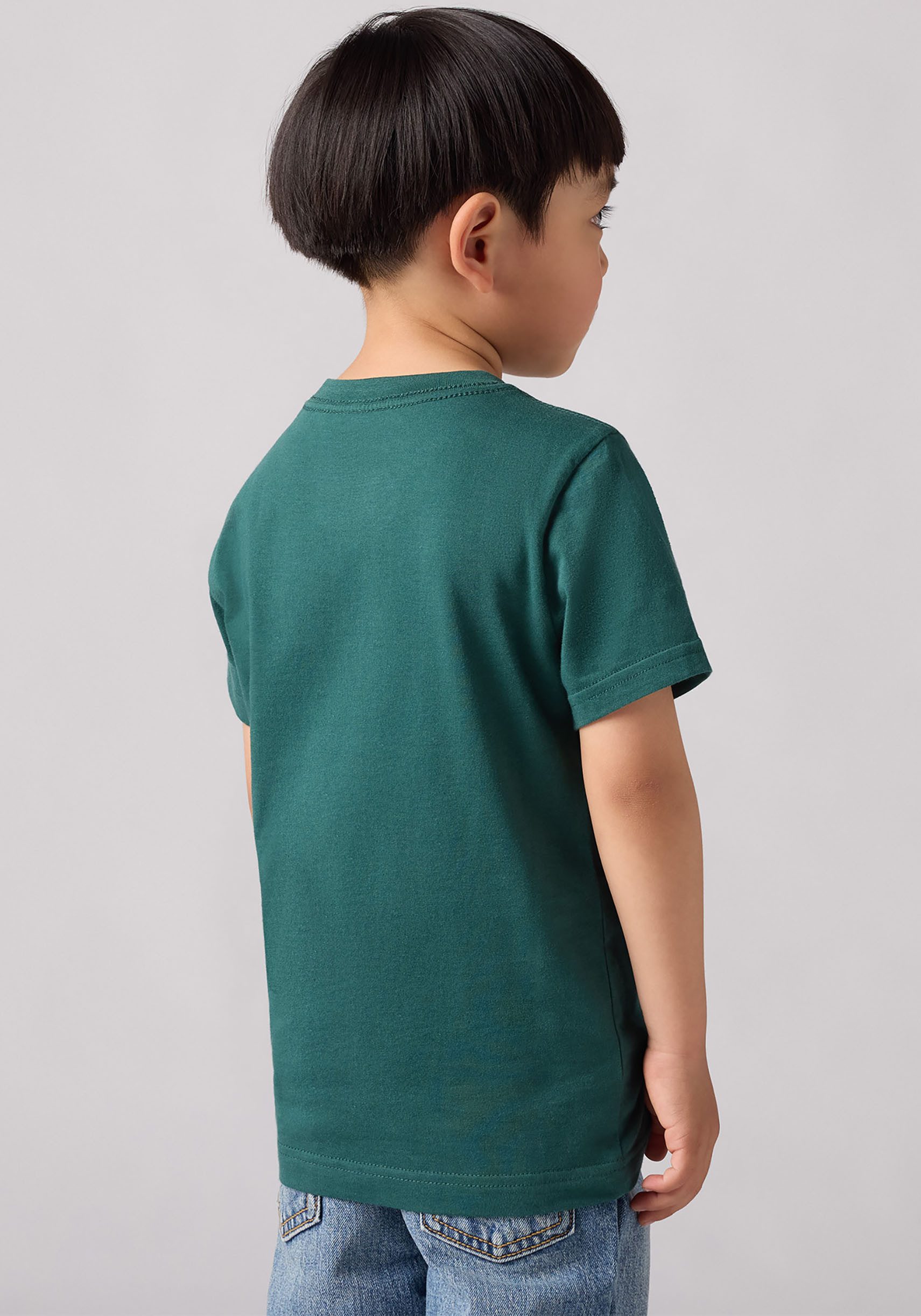 Levi's Kidswear T-shirt LVB "LS" MONOGRAM TEE met merkdruk voor jongens