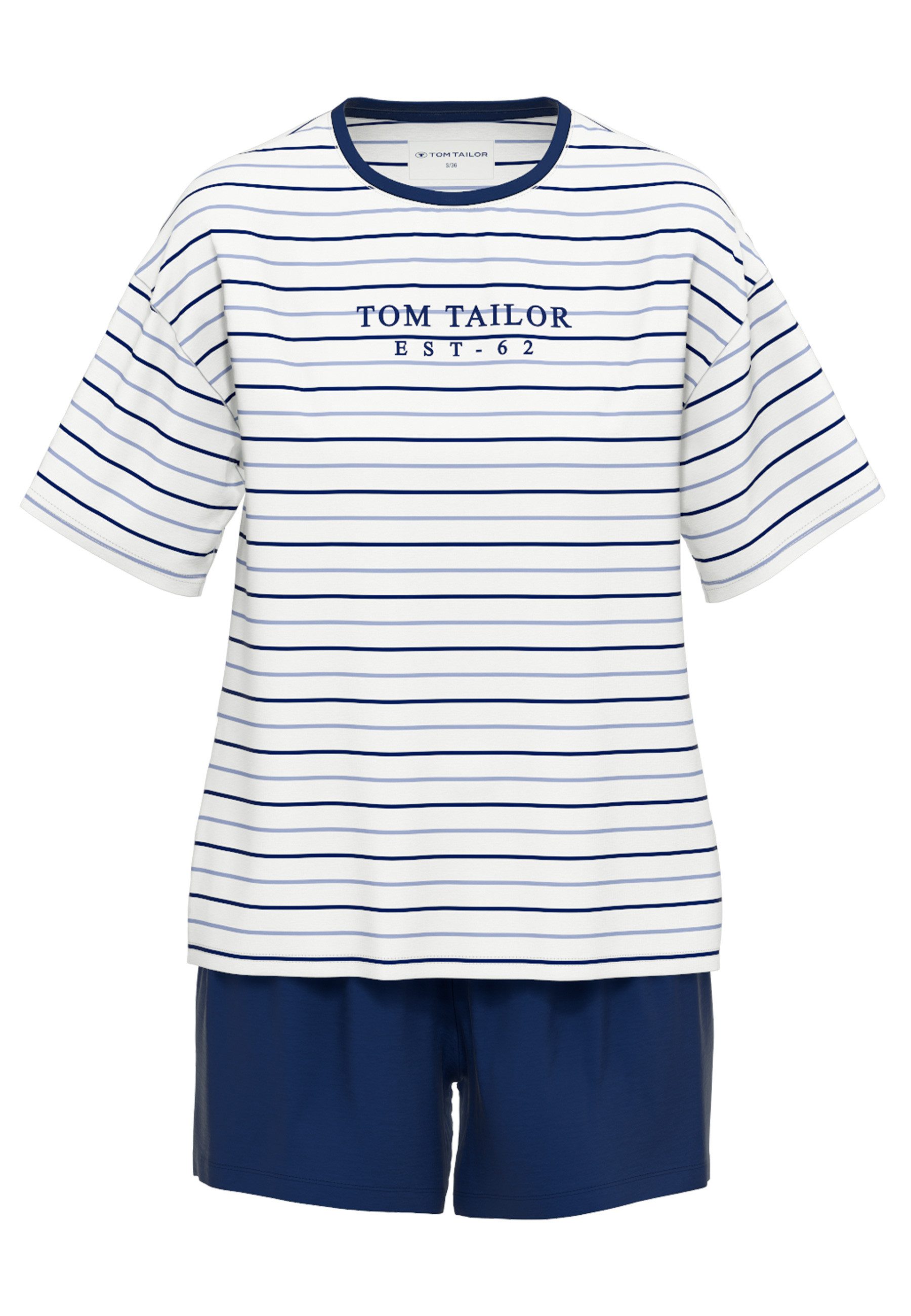 Tom Tailor Shortama Zaria Tijdloos trendy streepdesign (2-delig)