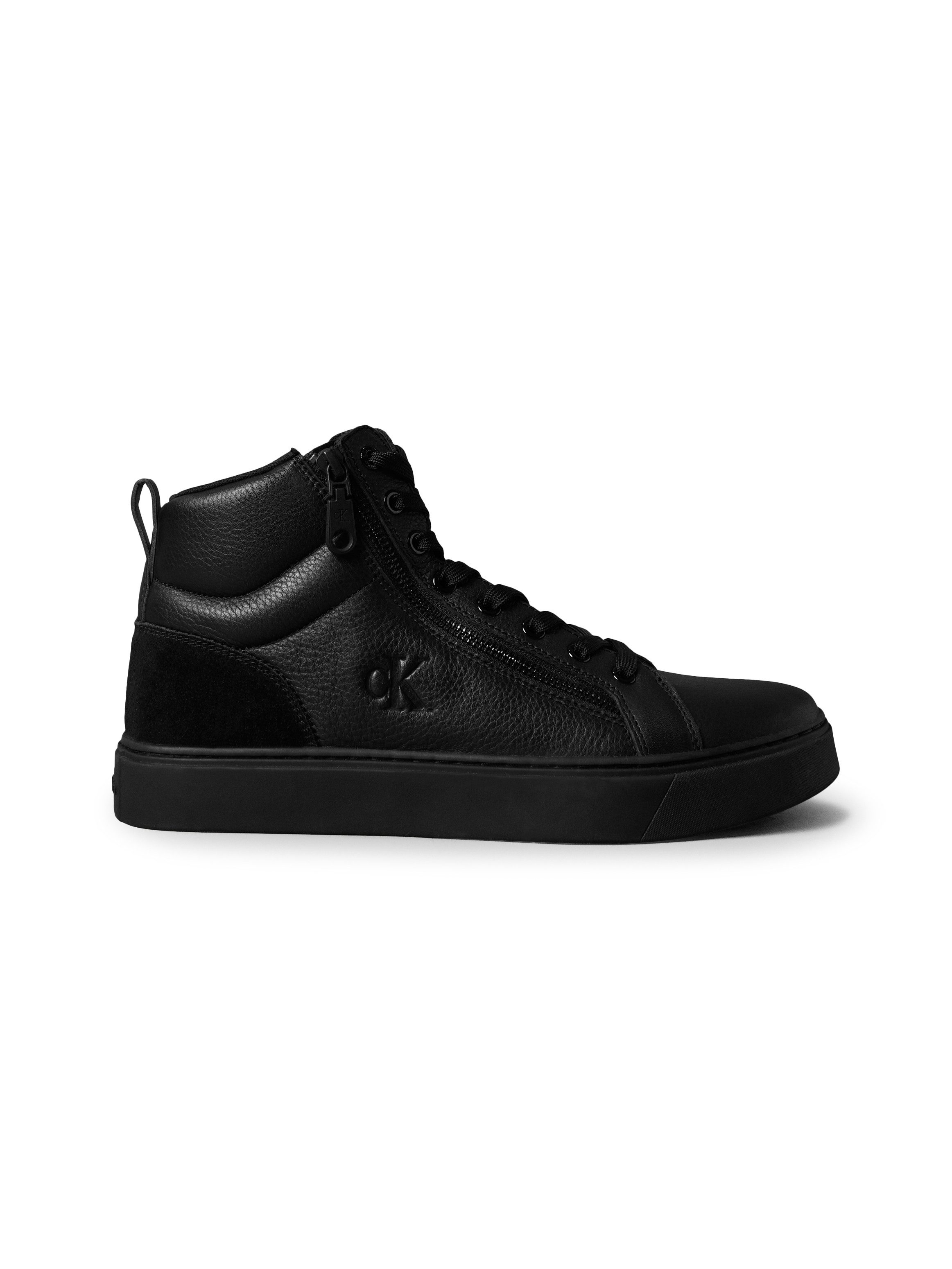 Calvin Klein Veterschoenen CLASSIC CUP MID LACEUP ZIP LTH High top sneaker, sneakerboots, enkellaars met gewatteerde schacht