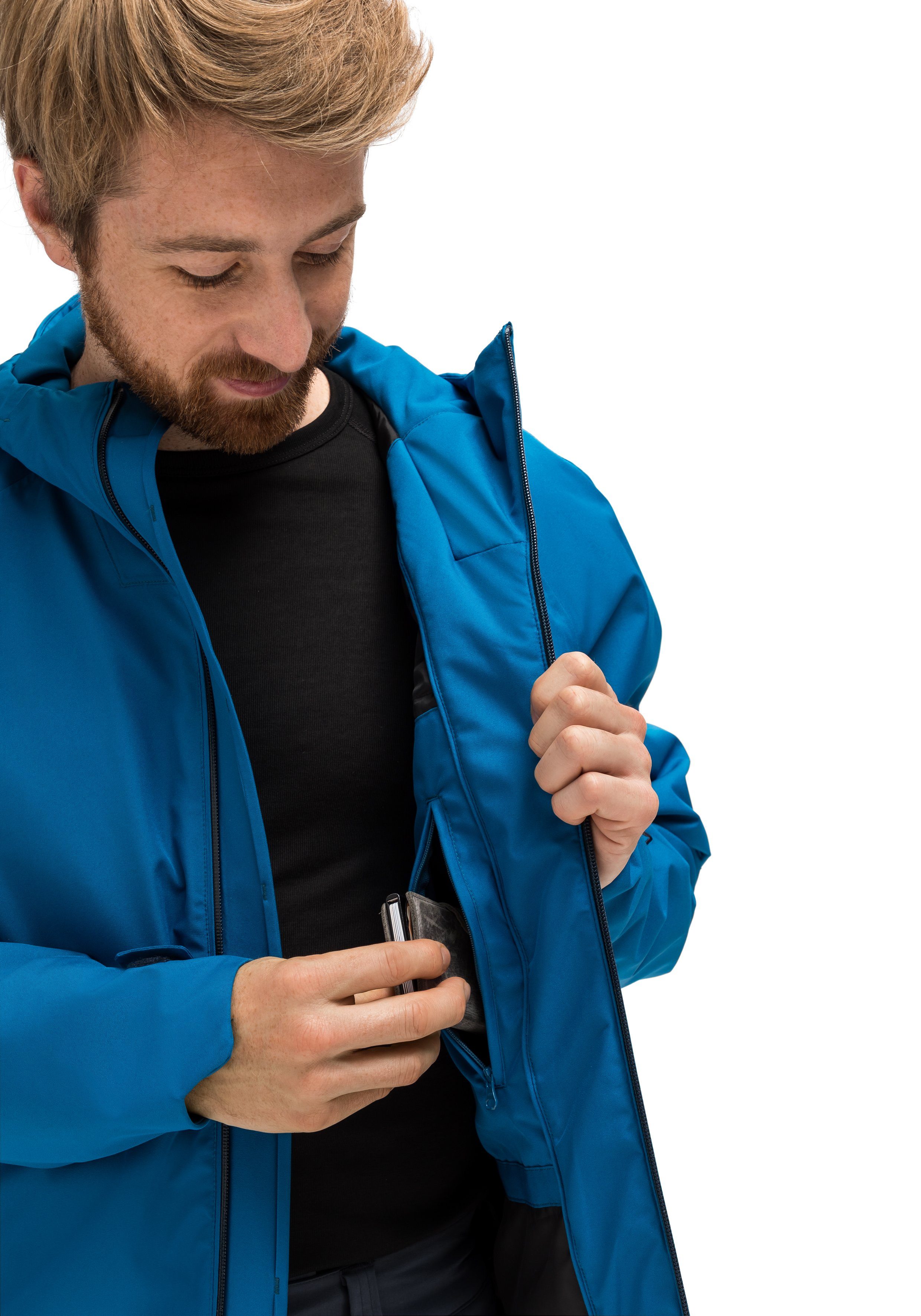 Maier Sports Outdoorjack Solo Tipo M Heren jas, ademend waterdicht, regenjas met capuchon