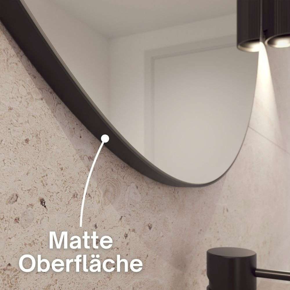 Loevschall Wandspiegel Refine, ronde wandspiegel voor alle ruimte types, stijlvolle lijst